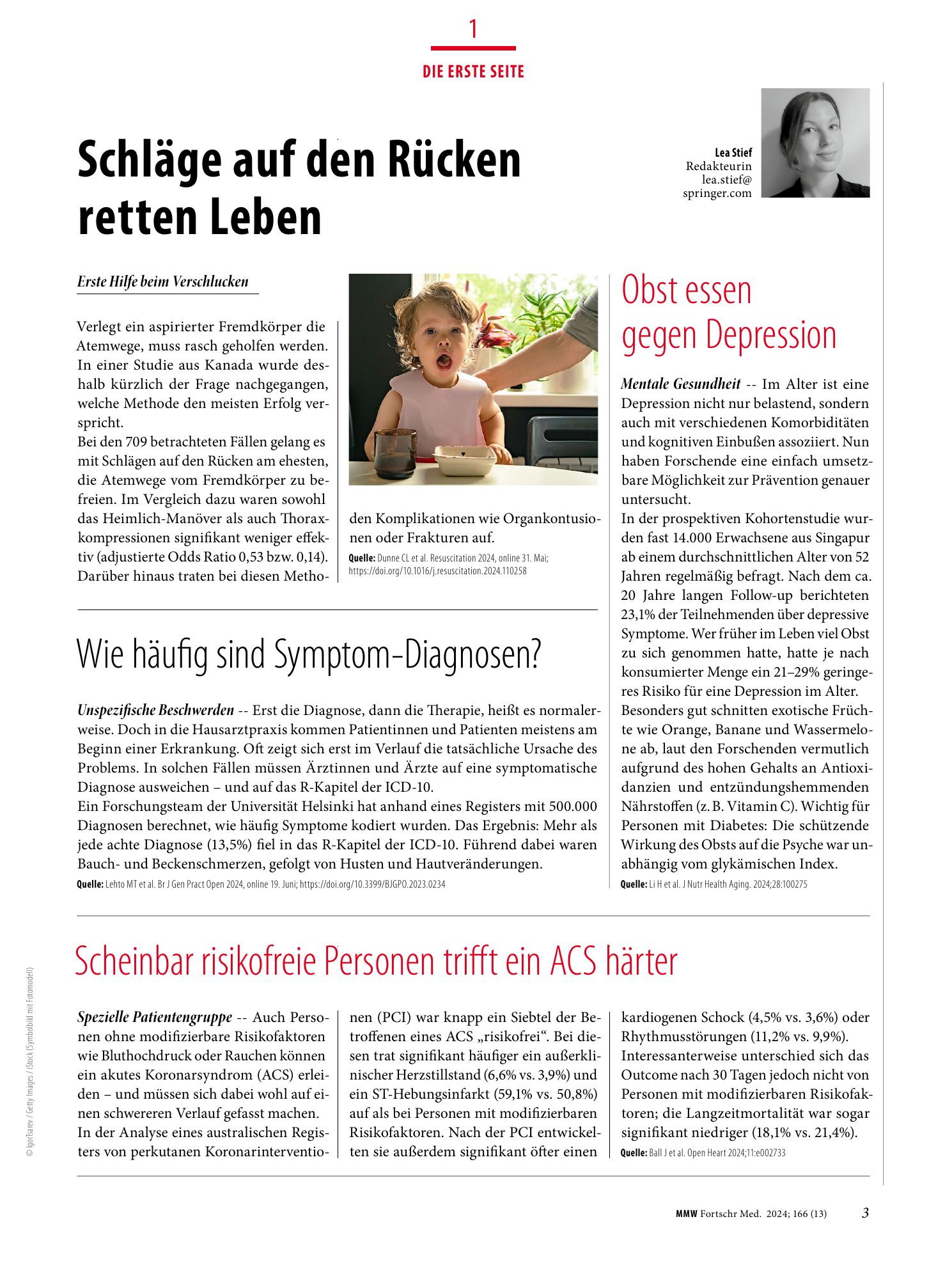 Vorschauseite 1: Die Erste Seite