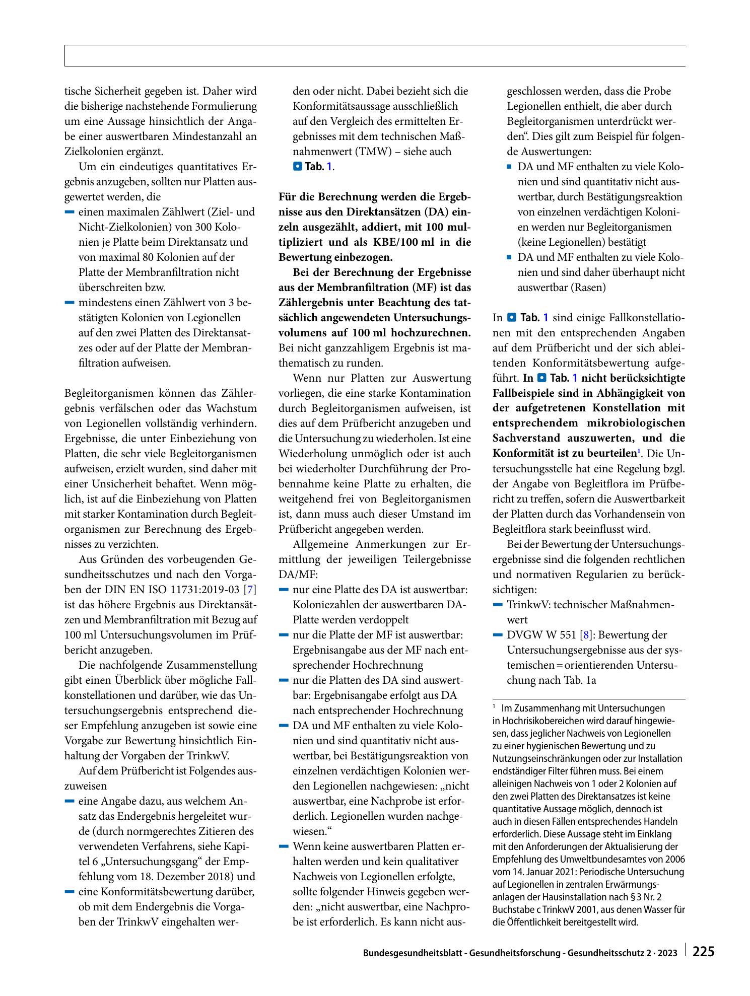 Vorschauseite 2: Systemische Untersuchungen von Trinkwasserinstallationen auf Legionellen nach Trinkwasserverordnung – Probennahme, Untersuchungsgang und Angabe des Ergebnisses