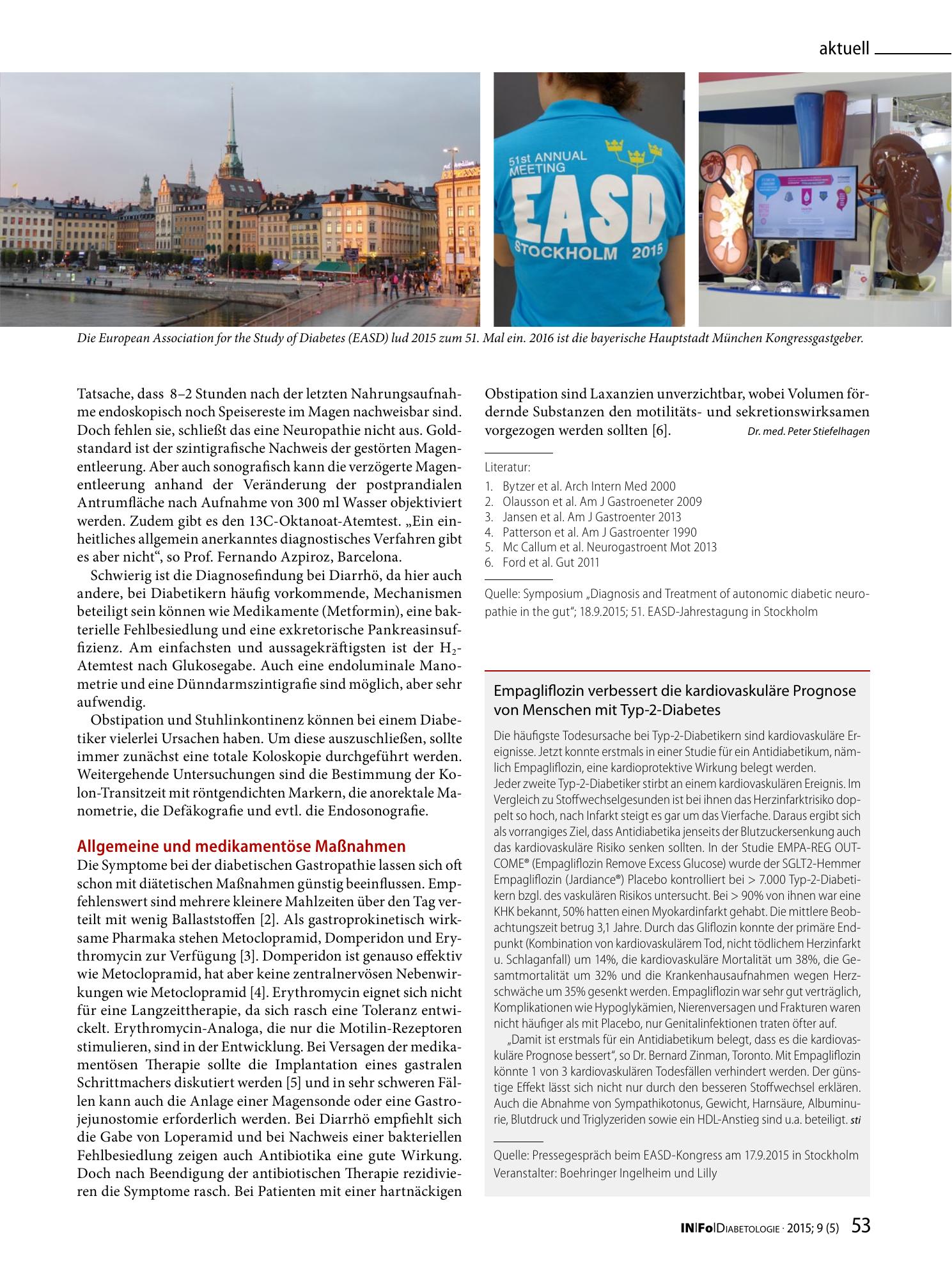 Vorschauseite 1: Empagliflozin verbessert die kardiovaskuläre Prognose von Menschen mit Typ-2-Diabetes