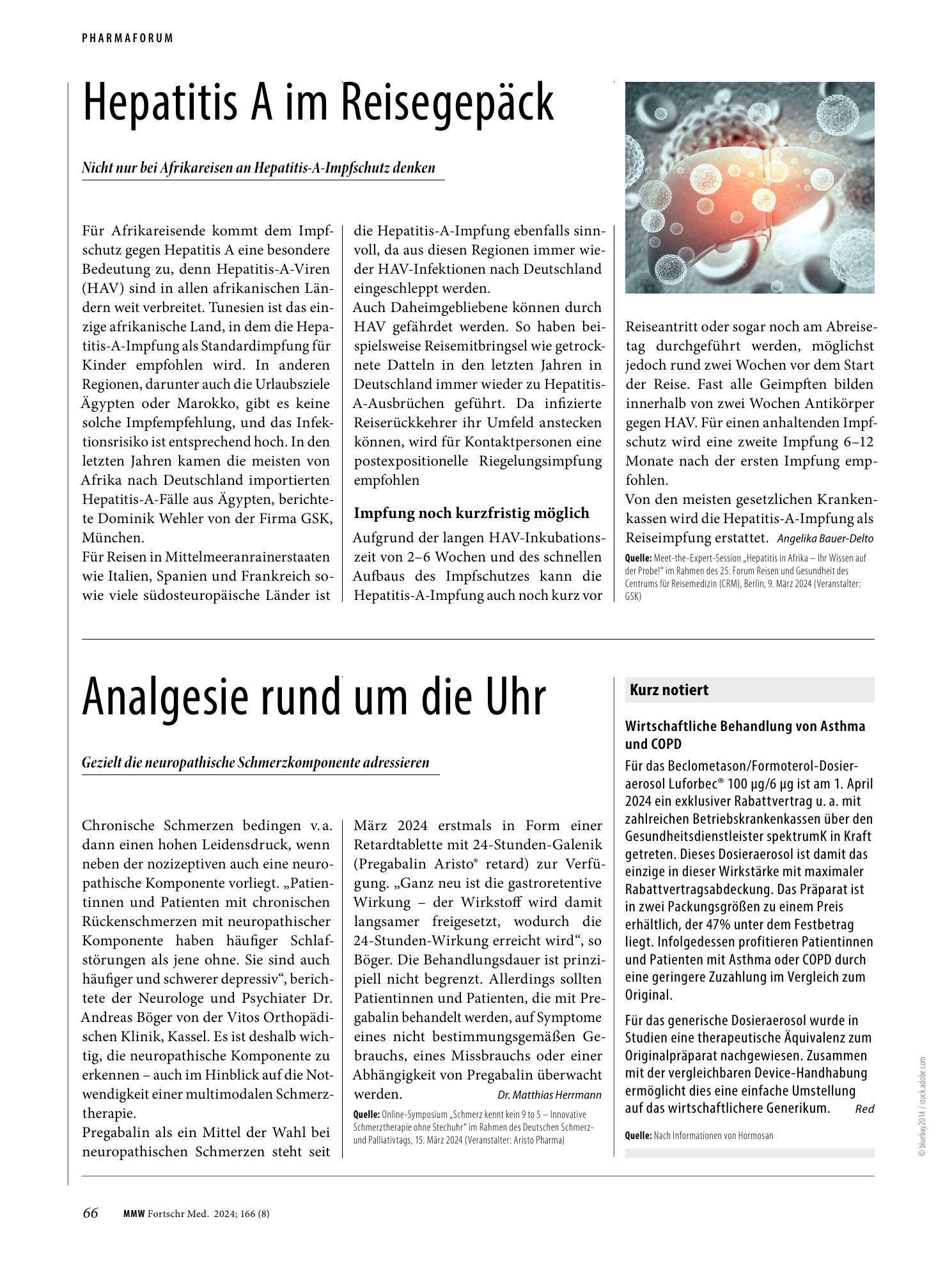Vorschauseite 1: Hepatitis A im Reisegepäck