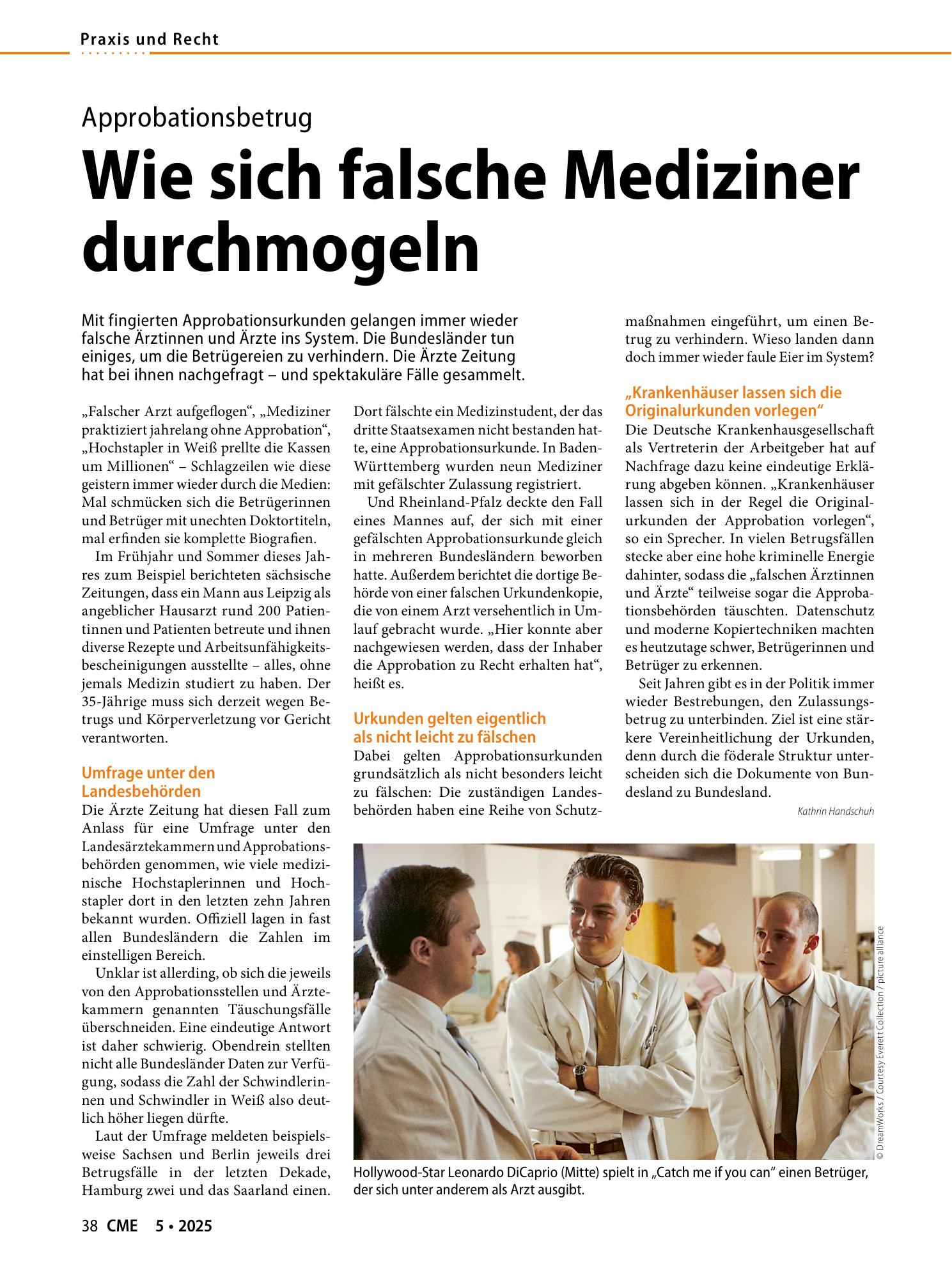 Vorschauseite 1: Wie sich falsche Mediziner durchmogeln