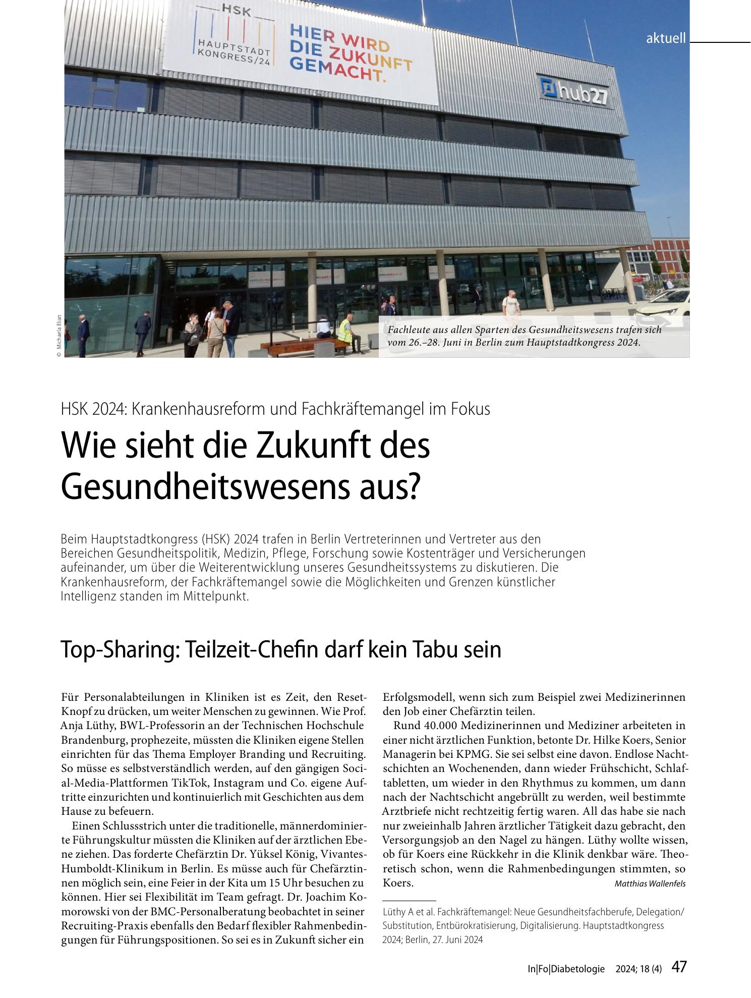 Vorschauseite 1: Top-Sharing: Teilzeit-Chefin darf kein Tabu sein