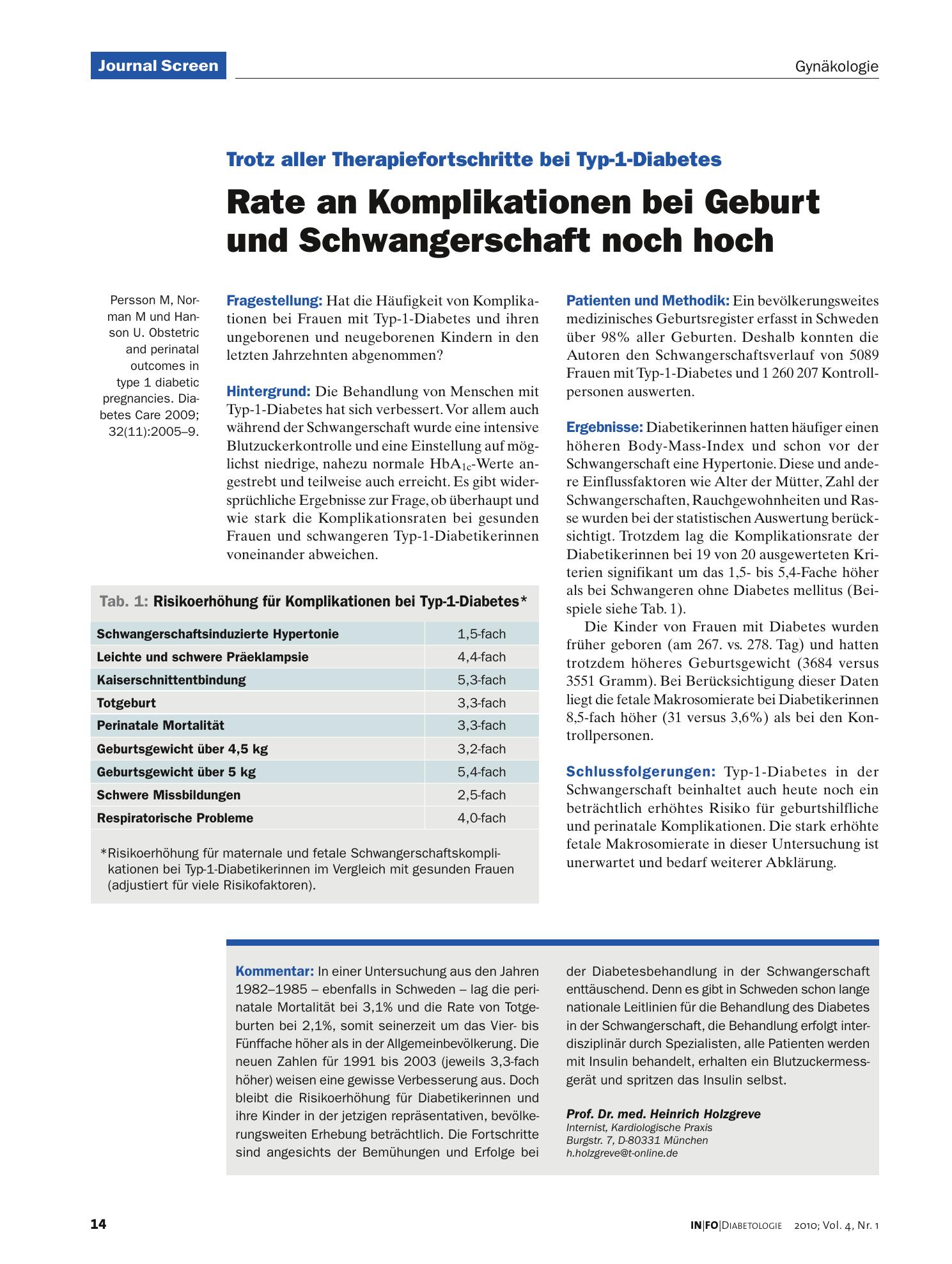 Vorschauseite 1: Rate an Komplikationen bei Geburt und Schwangerschaft noch hoch