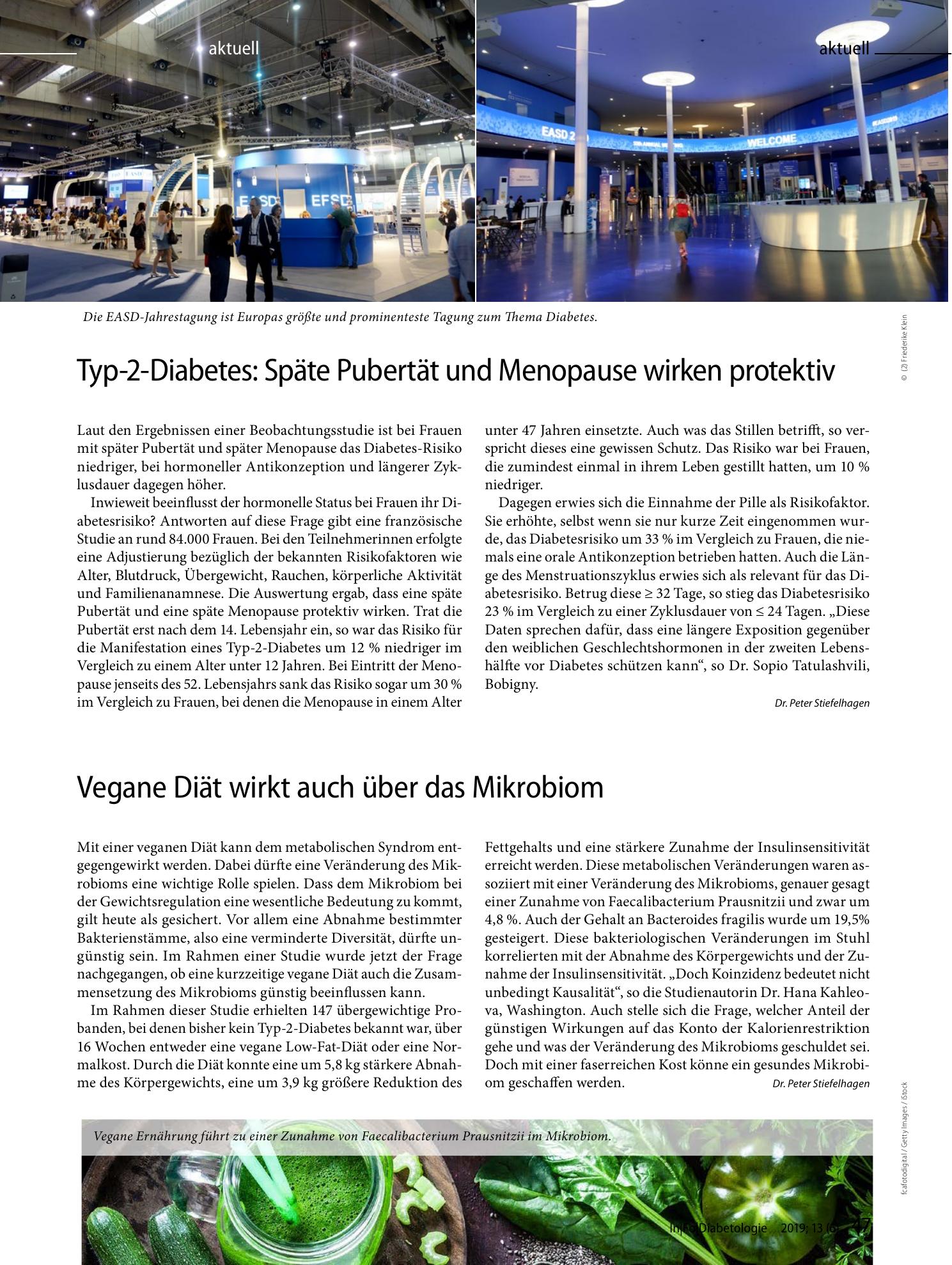 Vorschauseite 1: Typ-2-Diabetes: Späte Pubertät und Menopause wirken protektiv