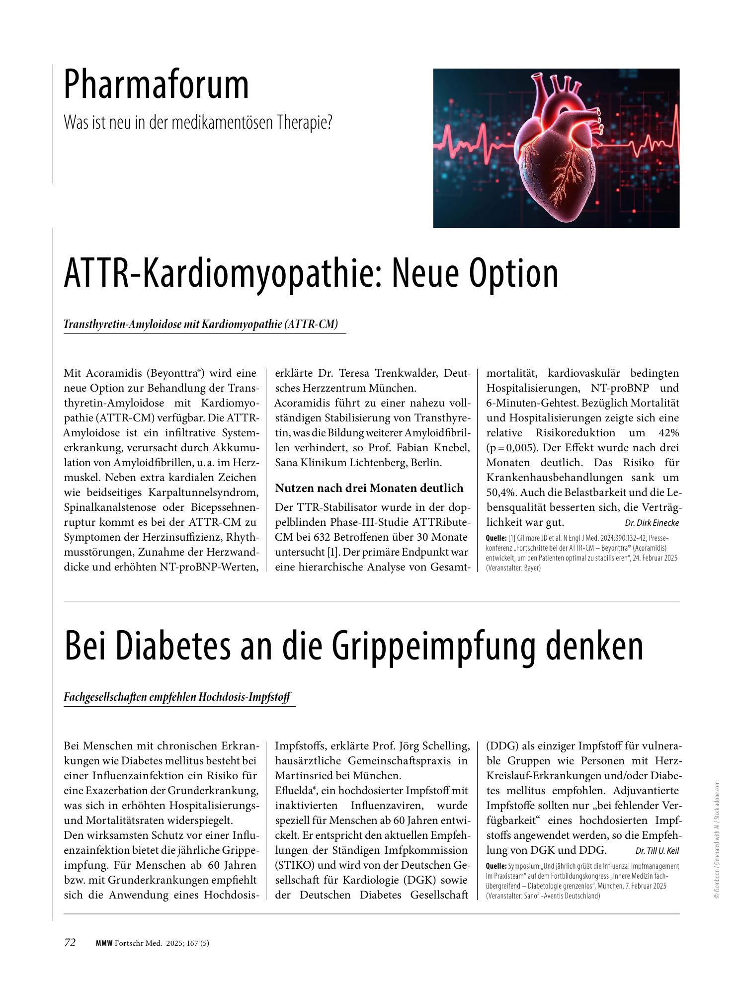 Vorschauseite 1: ATTR-Kardiomyopathie: Neue Option
