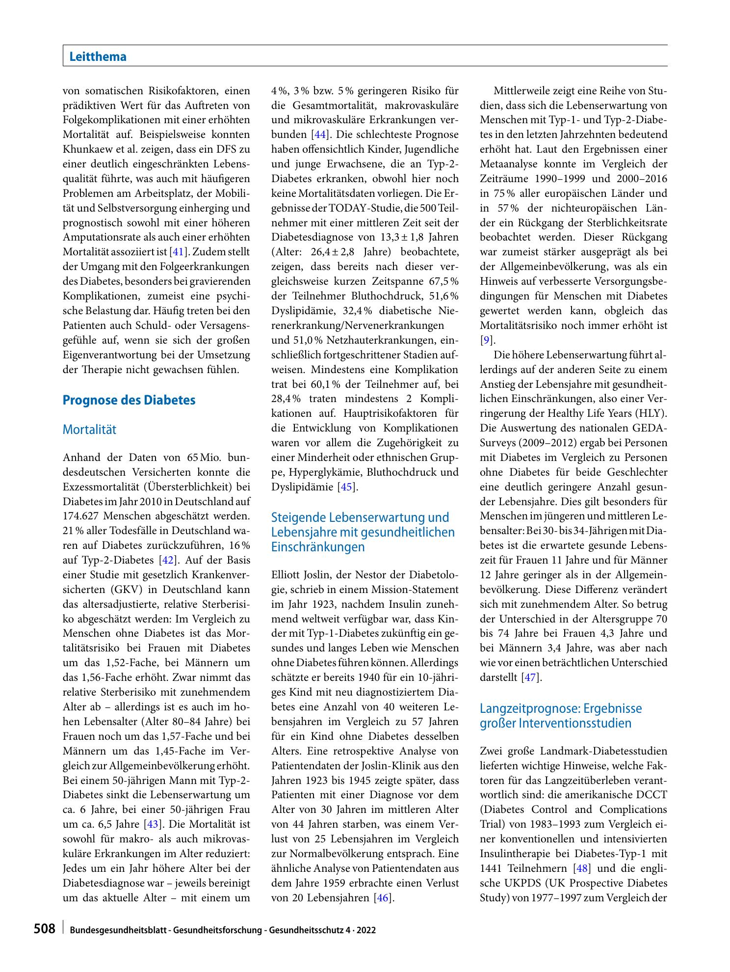 Vorschauseite 6: Körperliche und psychische Folgeerkrankungen bei Diabetes mellitus