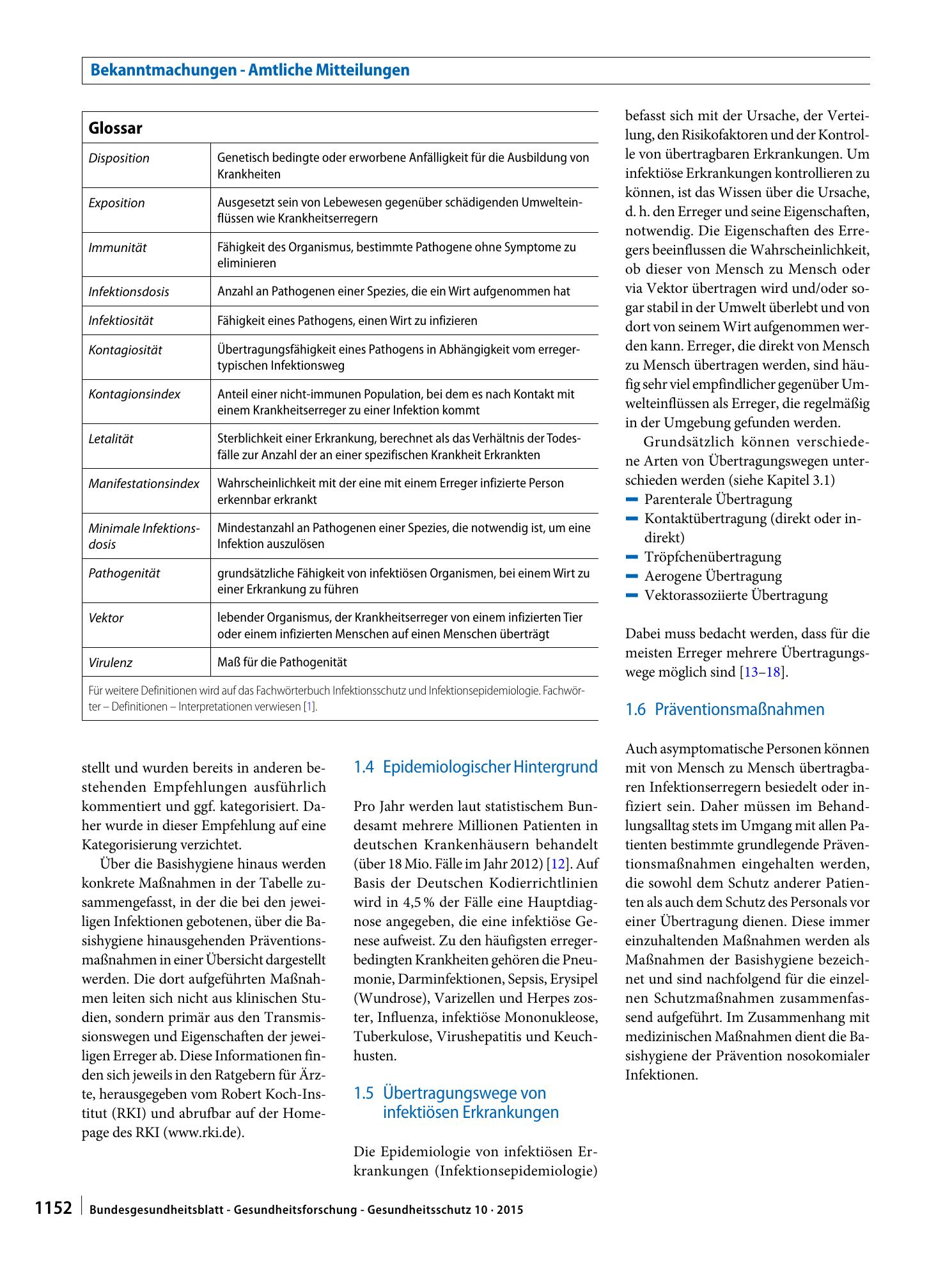 Vorschauseite 2: Infektionsprävention im Rahmen der Pflege und Behandlung von Patienten mit übertragbaren Krankheiten