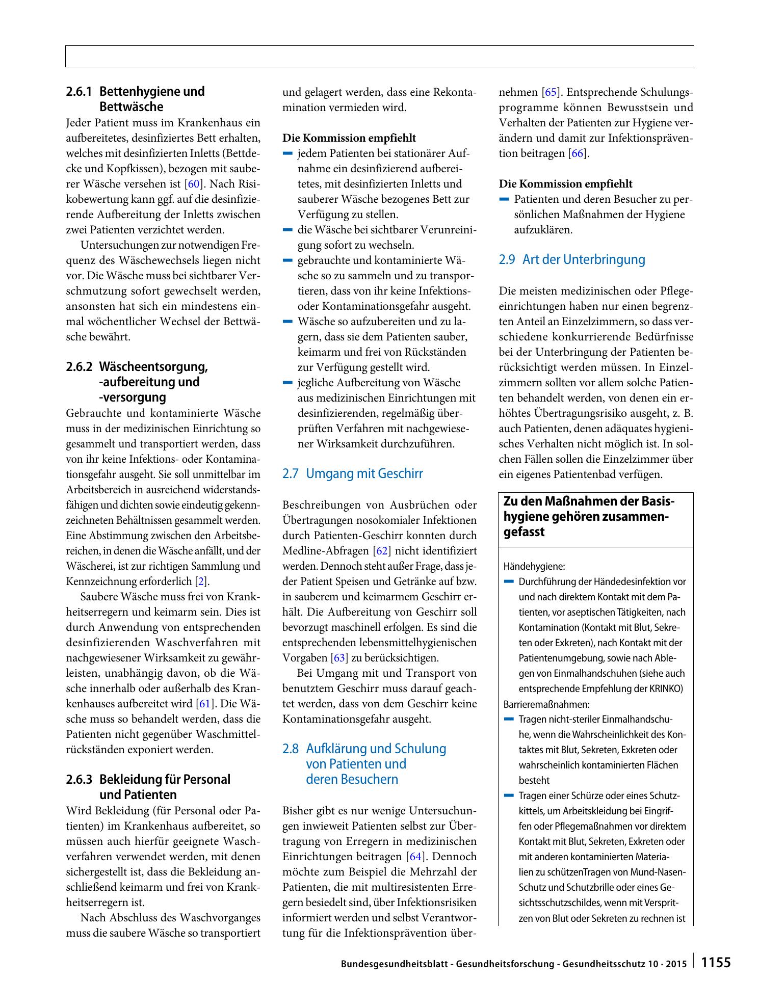 Vorschauseite 5: Infektionsprävention im Rahmen der Pflege und Behandlung von Patienten mit übertragbaren Krankheiten