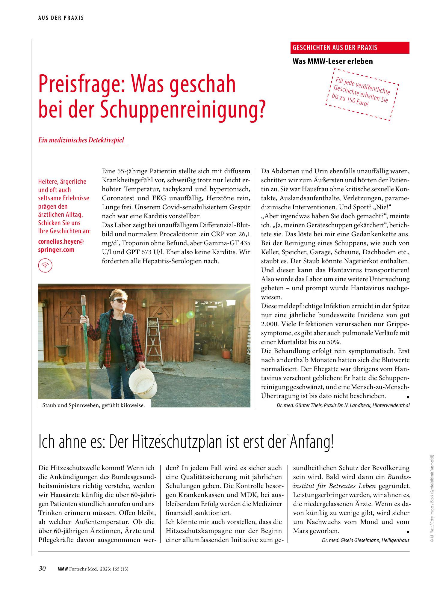 Vorschauseite 1: Preisfrage: Was geschah bei der Schuppenreinigung?