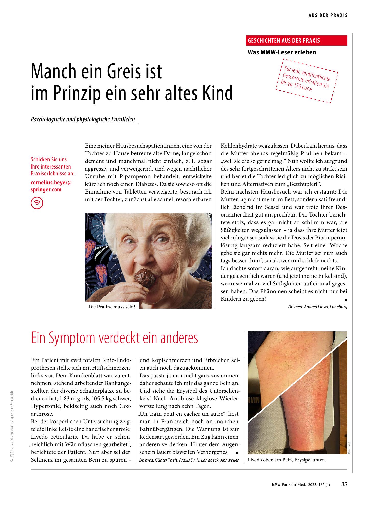 Vorschauseite 1: Manch ein Greis ist im Prinzip ein sehr altes Kind
