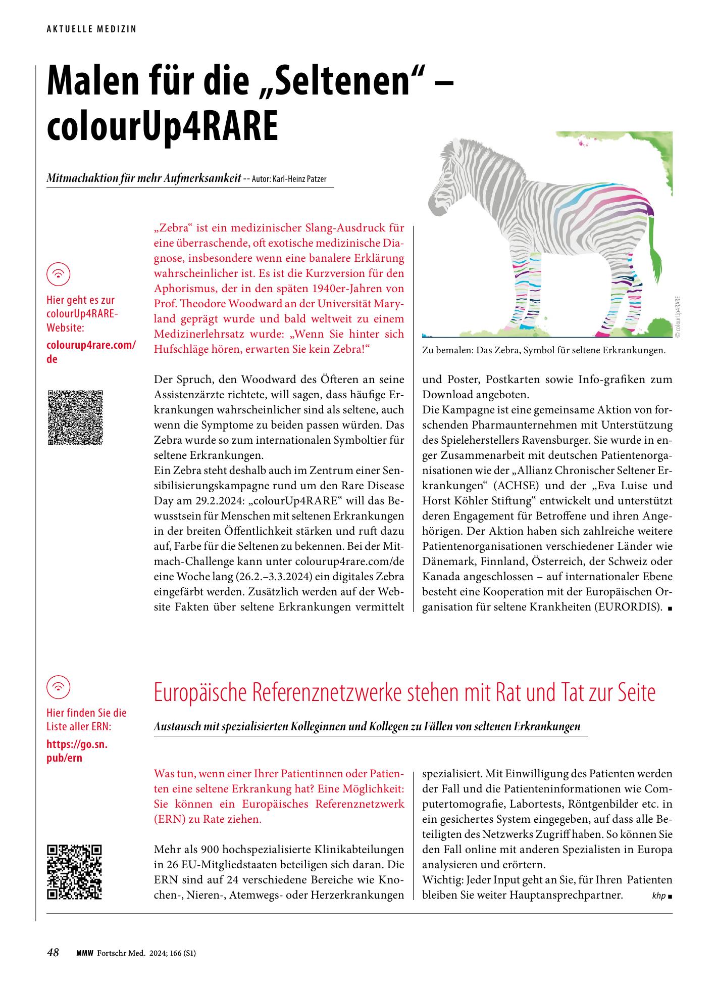 Vorschauseite 1: Europäische Referenznetzwerke stehen mit Rat und Tat zur Seite