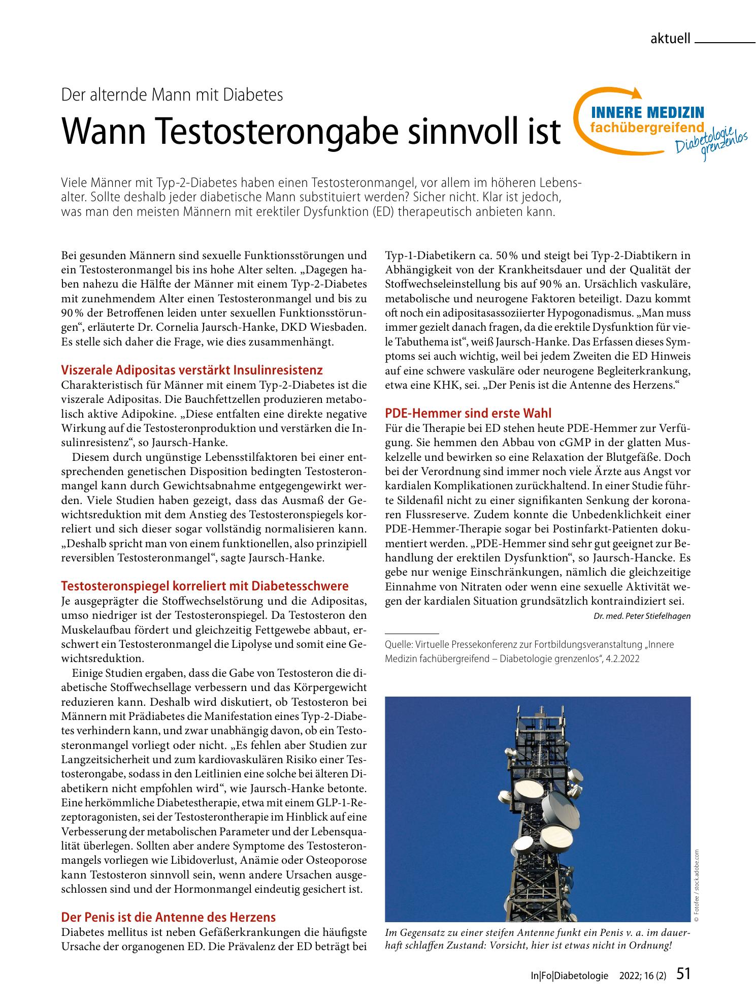 Vorschauseite 1: Wann Testosterongabe sinnvoll ist