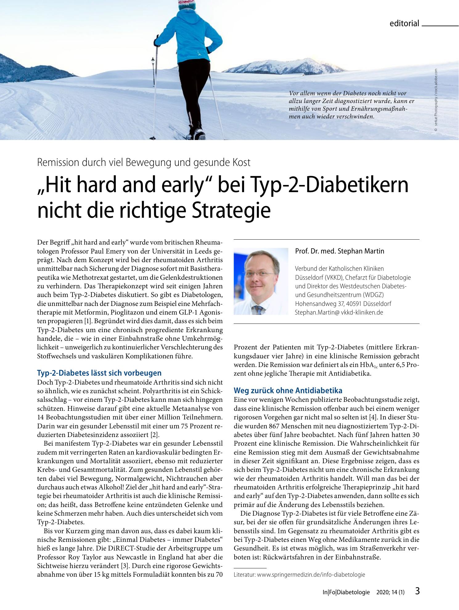 Vorschauseite 1: "Hit hard and early" bei Typ-2-Diabetikern nicht die richtige Strategie