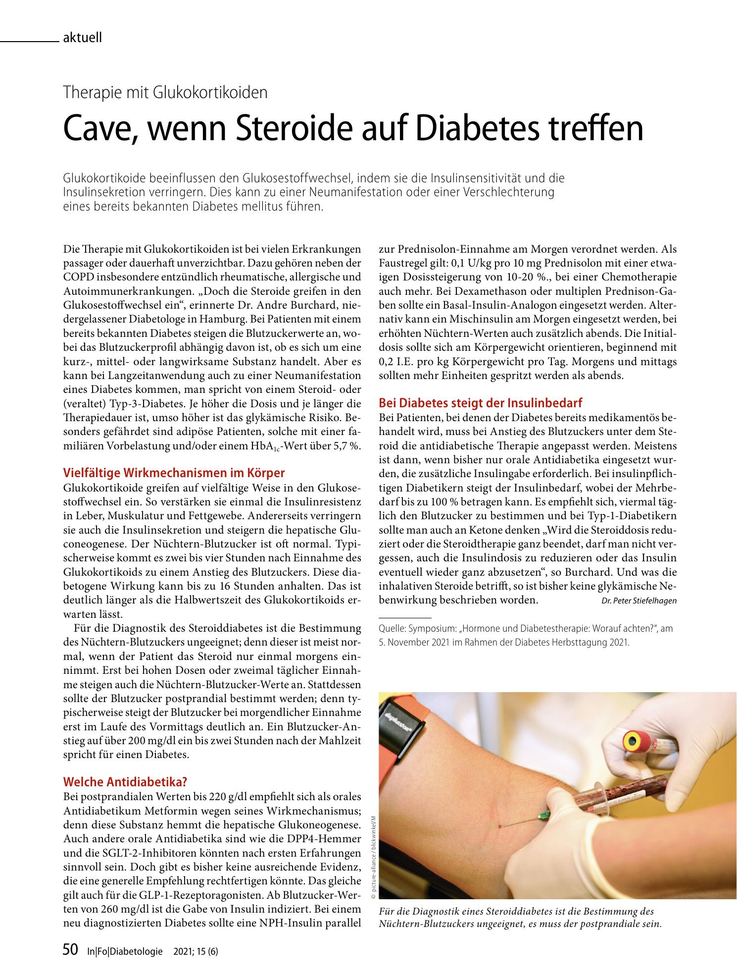 Vorschauseite 1: Cave, wenn Steroide auf Diabetes treffen
