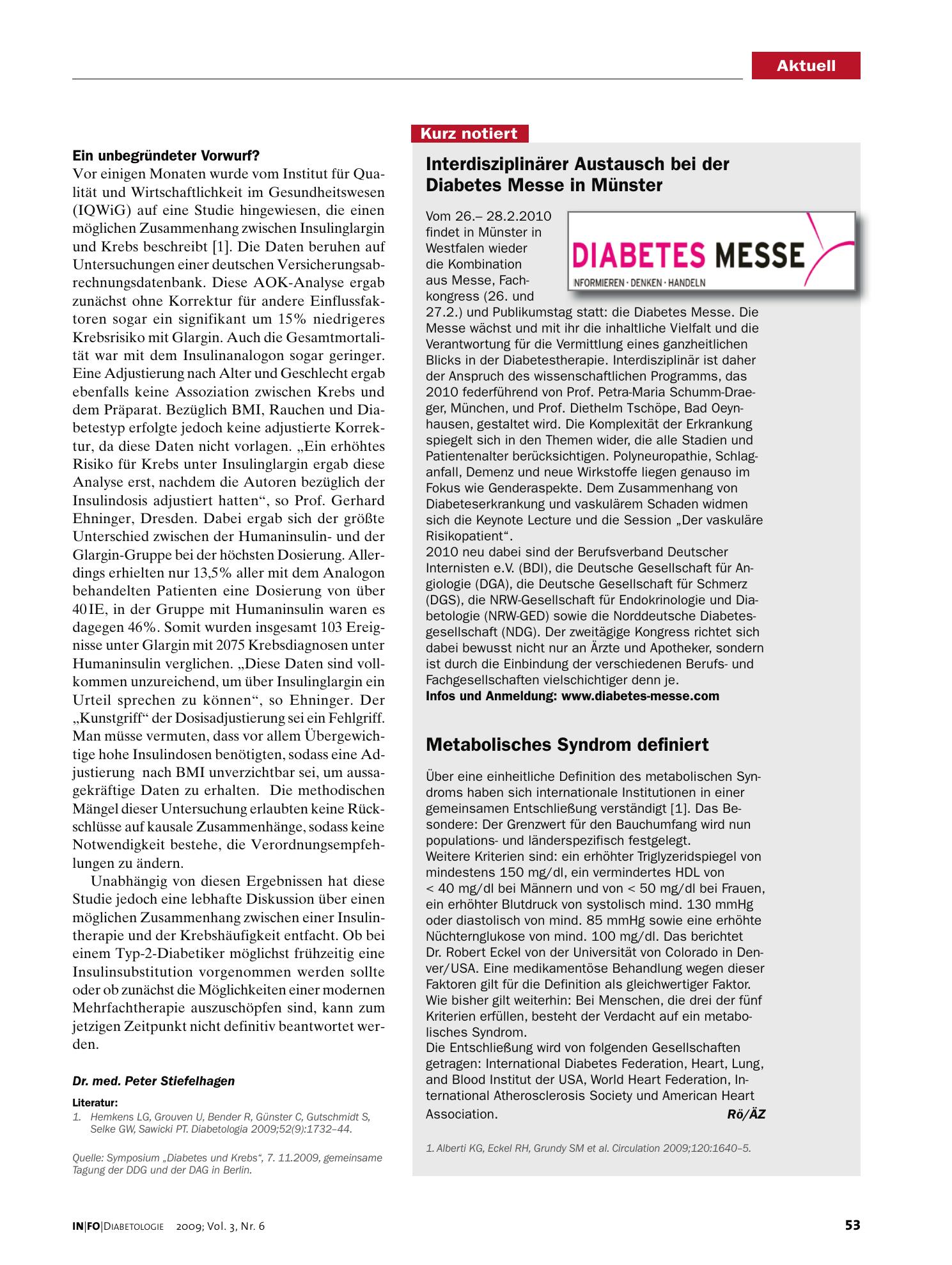 Vorschauseite 1: Interdisziplinärer Austausch bei der Diabetes Messe in Münster