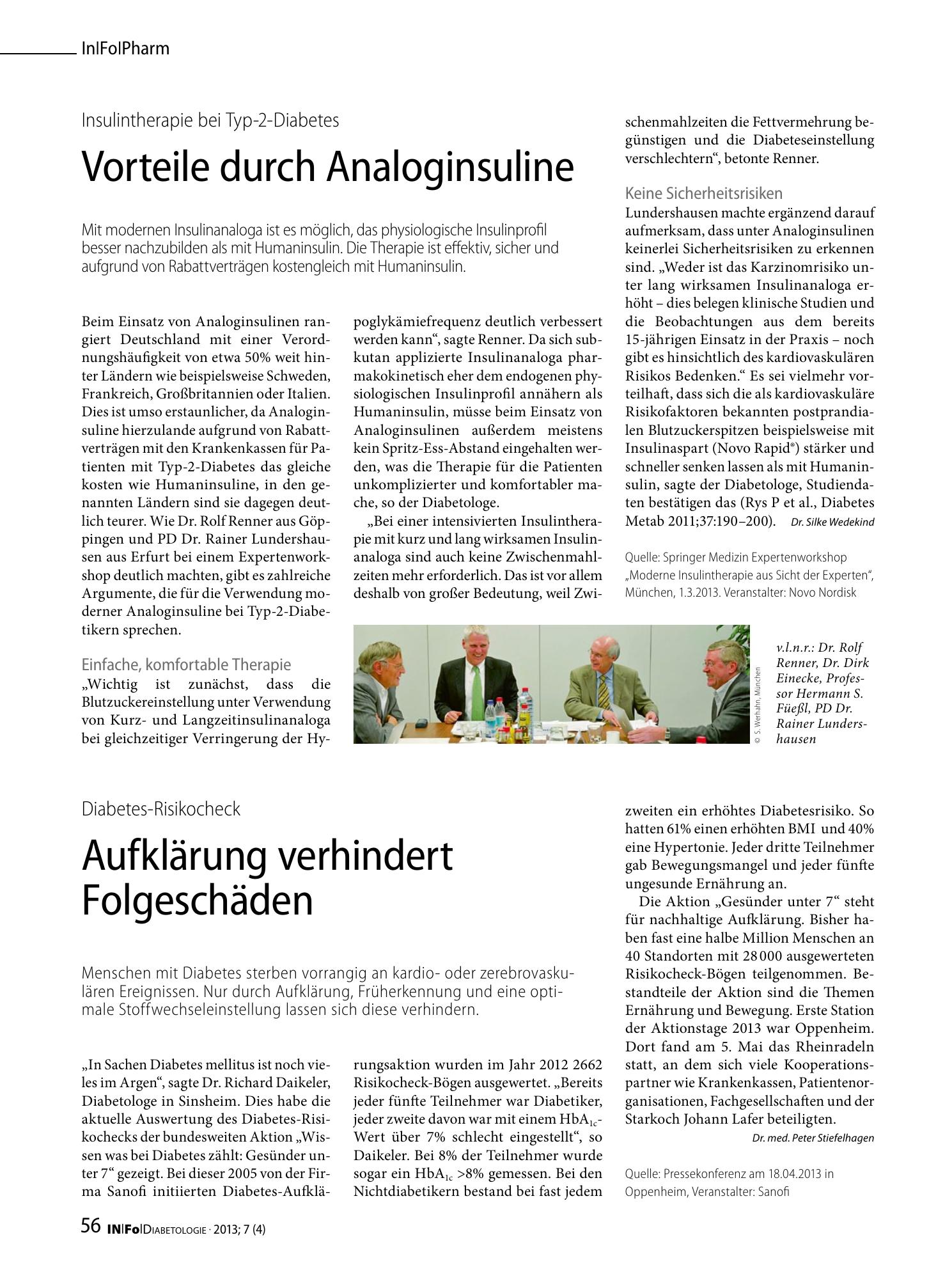 Vorschauseite 1: Vorteile durch Analoginsuline
