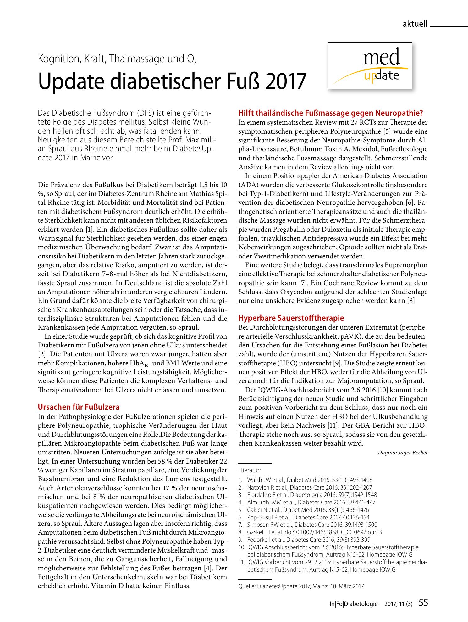 Vorschauseite 1: Update diabetischer Fuß 2017