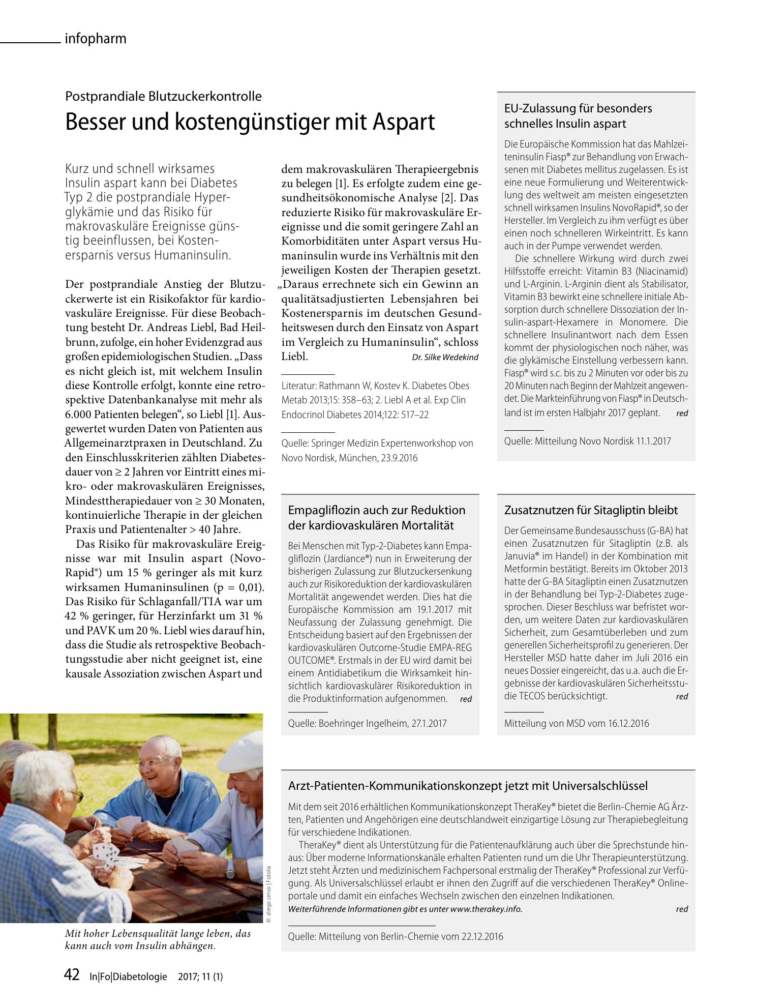 Vorschauseite 1: Besser und kostengünstiger mit Aspart