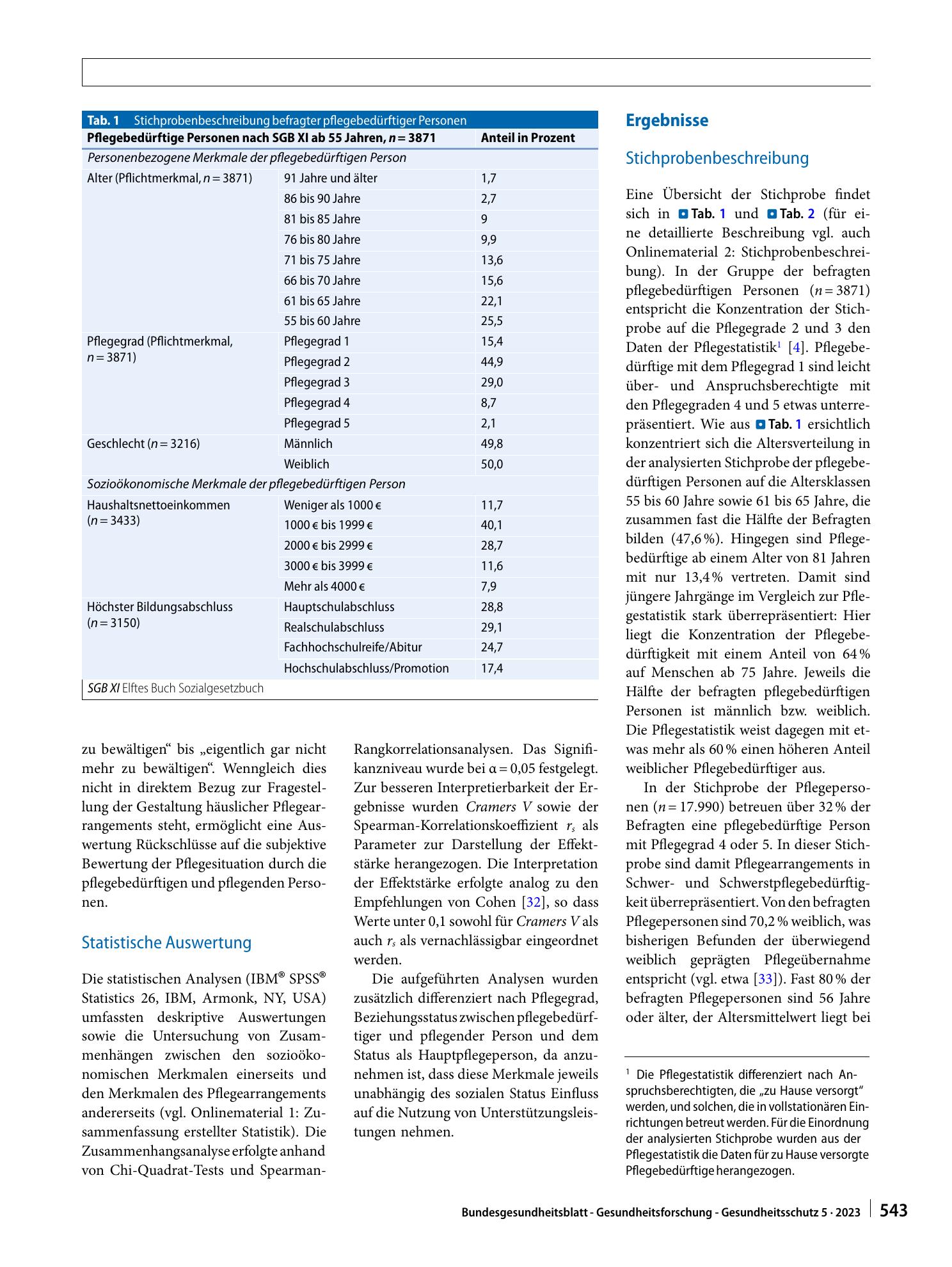 Vorschauseite 4: Häusliche Pflegearrangements: Untersuchung der Inanspruchnahme von Unterstützungsleistungen im Zusammenhang mit dem sozioökonomischen Status