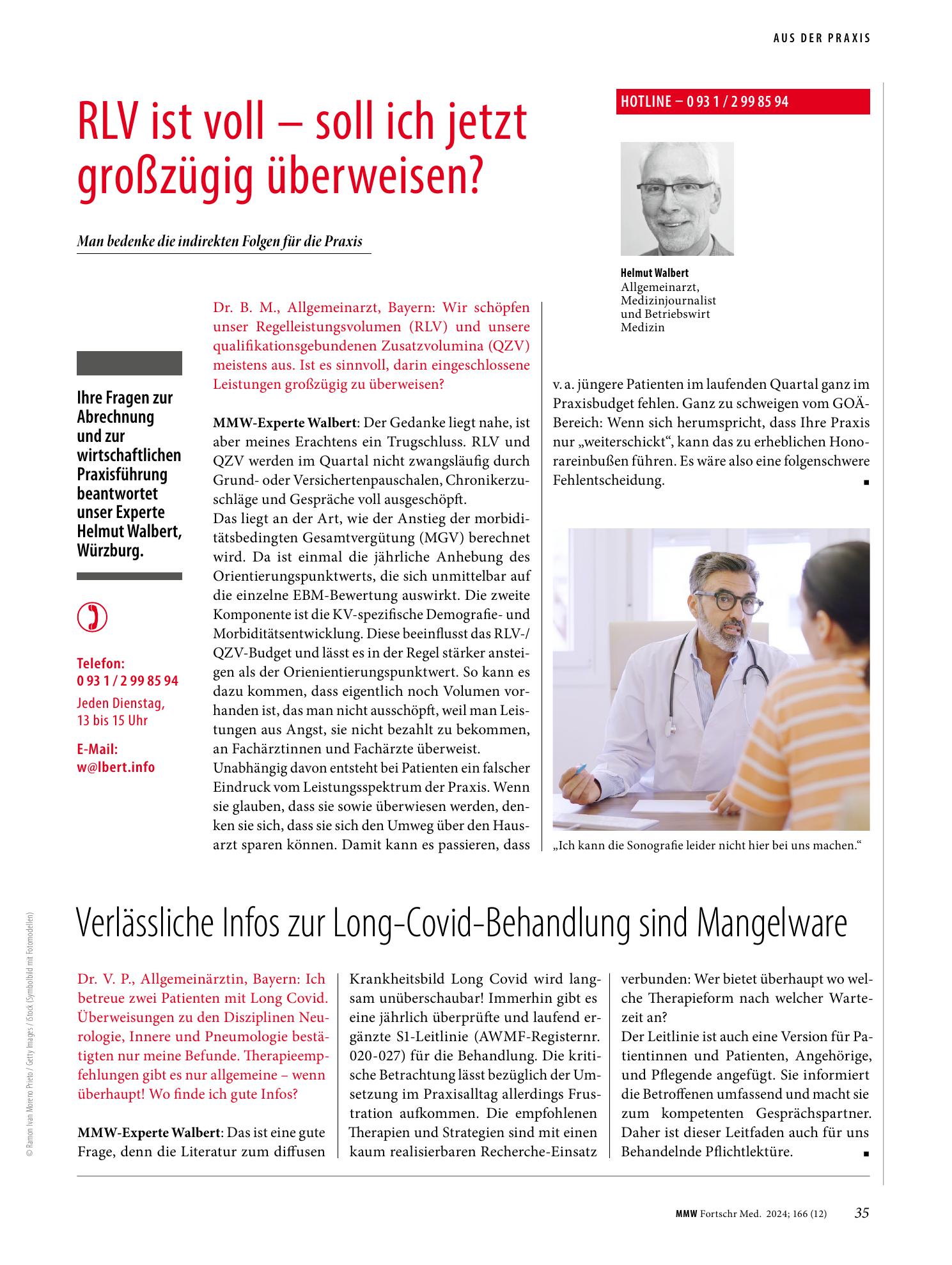 Vorschauseite 1: Verlässliche Infos zur Long-Covid-Behandlung sind Mangelware
