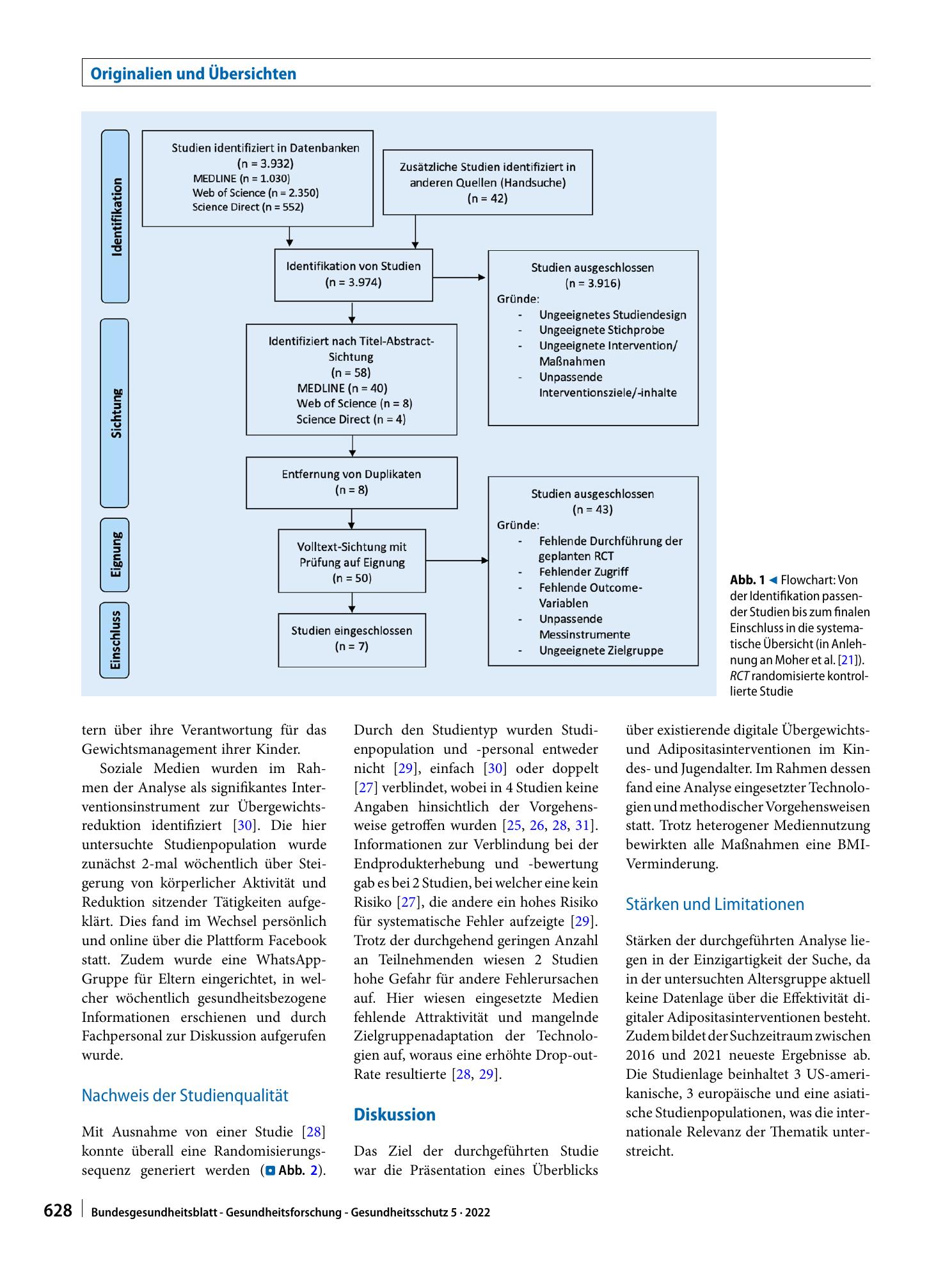 Vorschauseite 5: Strategien und Effekte digitaler Interventionen bei der Übergewichts- und Adipositastherapie von Kindern und Jugendlichen – ein systematischer Review