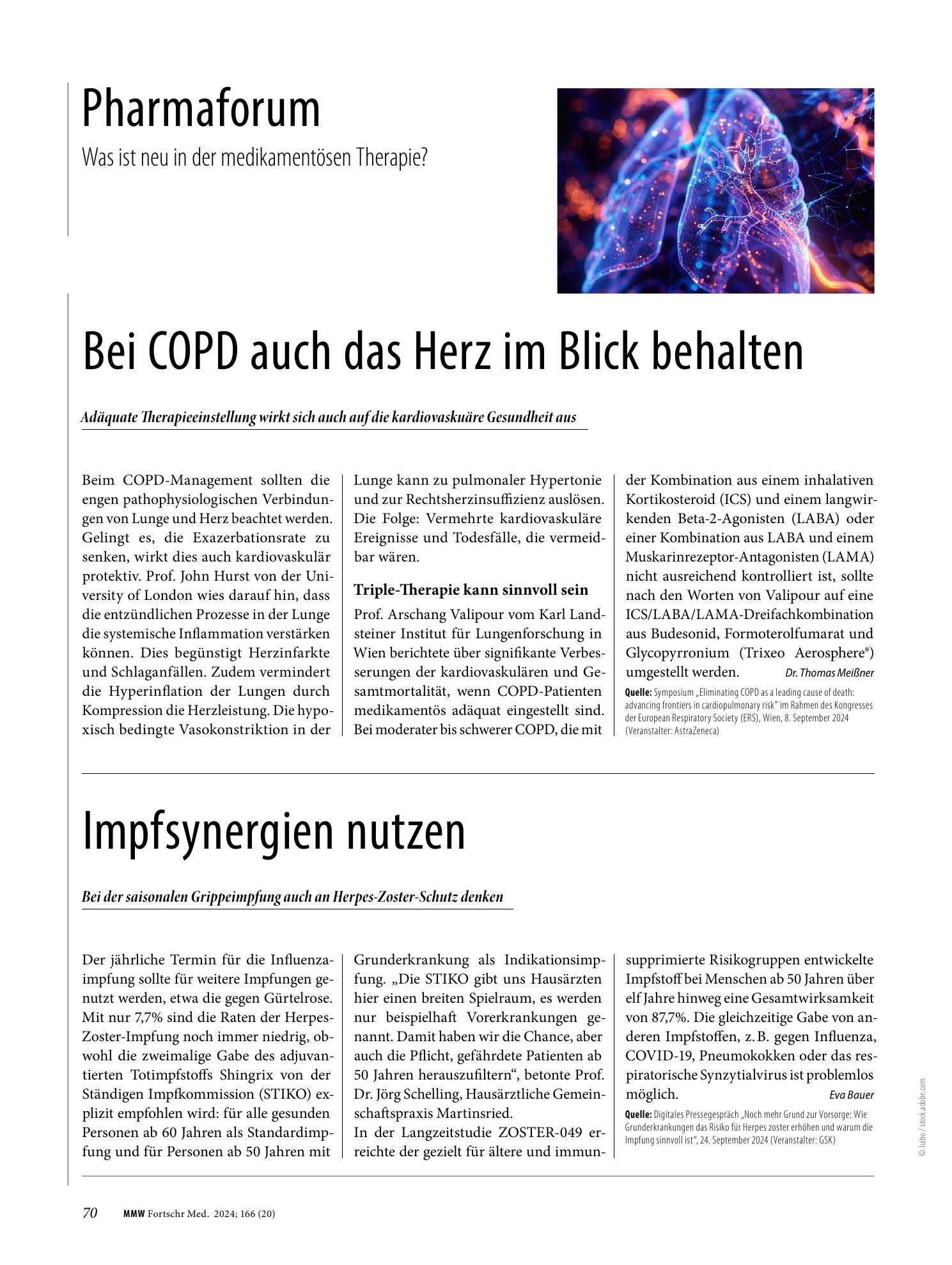 Vorschauseite 1: Bei COPD auch das Herz im Blick behalten