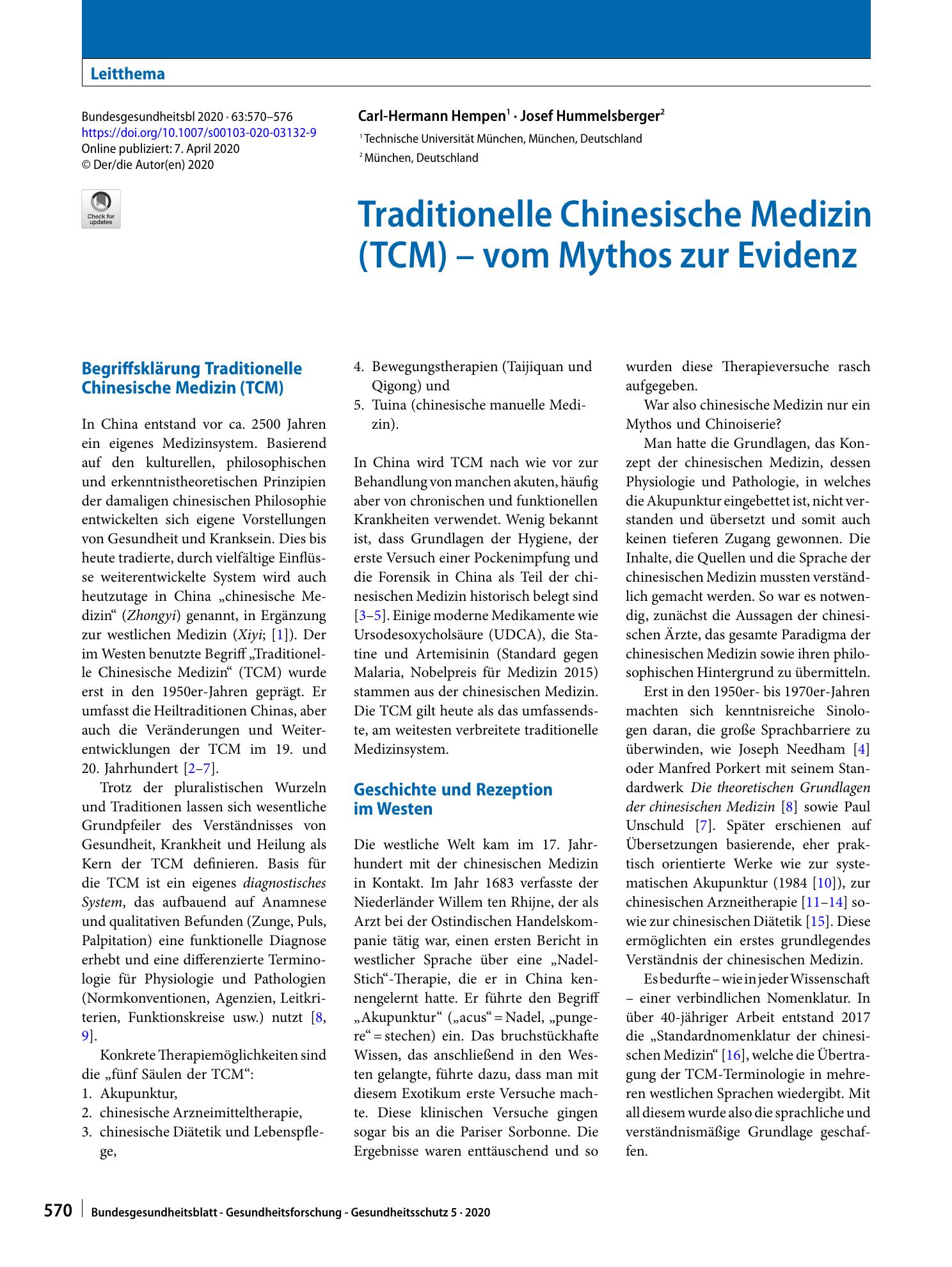 Vorschauseite 1: Traditionelle Chinesische Medizin (TCM) – vom Mythos zur Evidenz