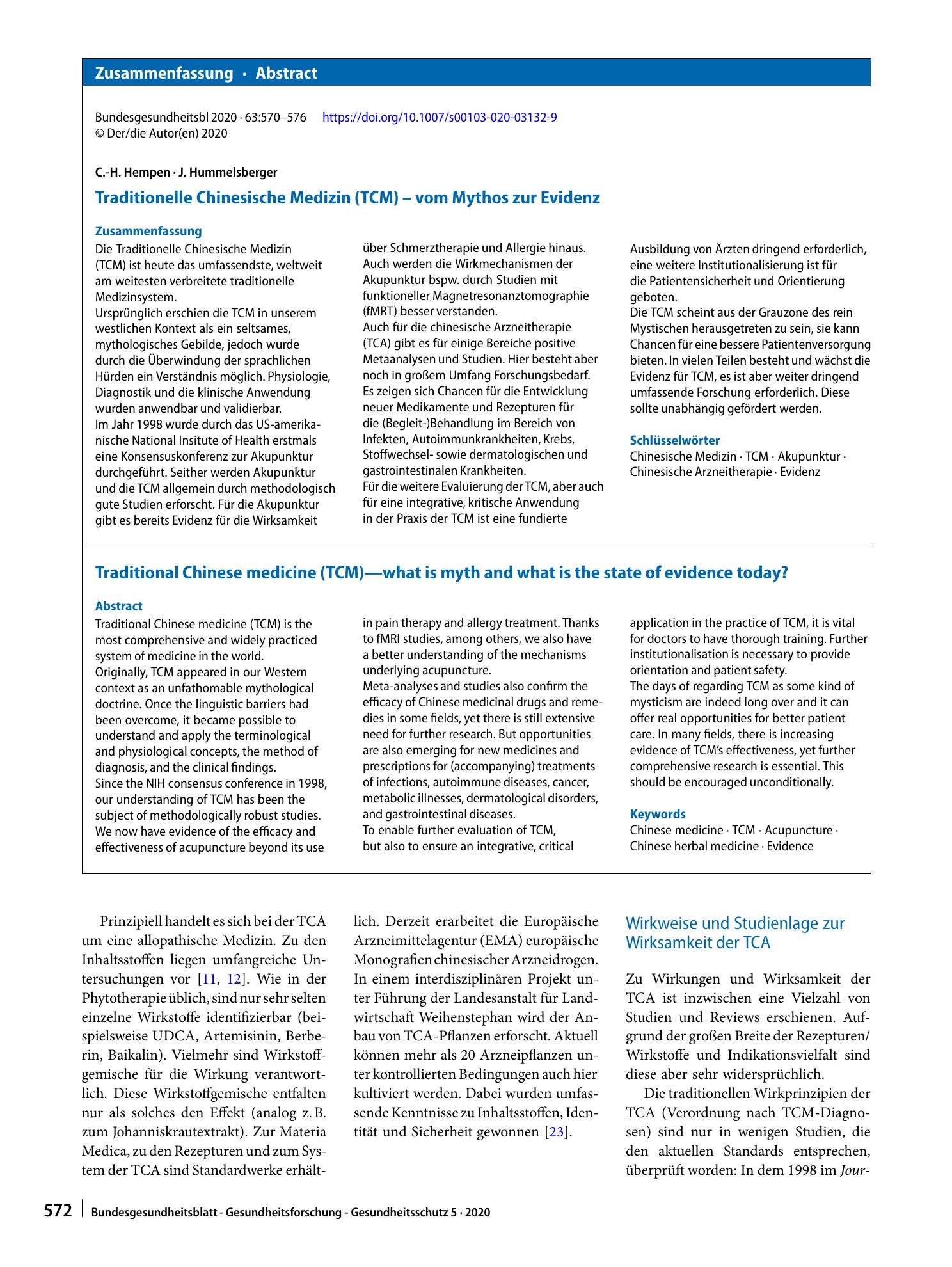 Vorschauseite 3: Traditionelle Chinesische Medizin (TCM) – vom Mythos zur Evidenz