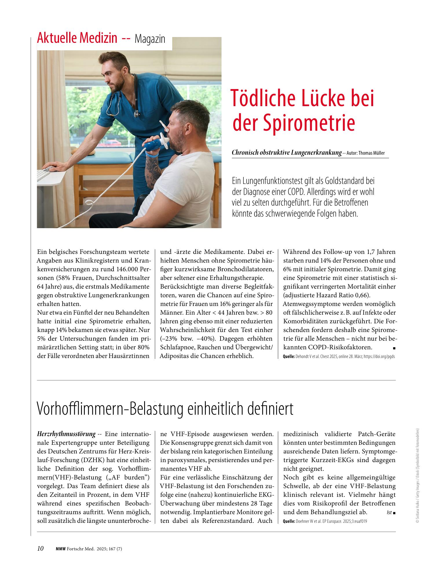 Vorschauseite 1: Vorhofflimmern-Belastung einheitlich definiert