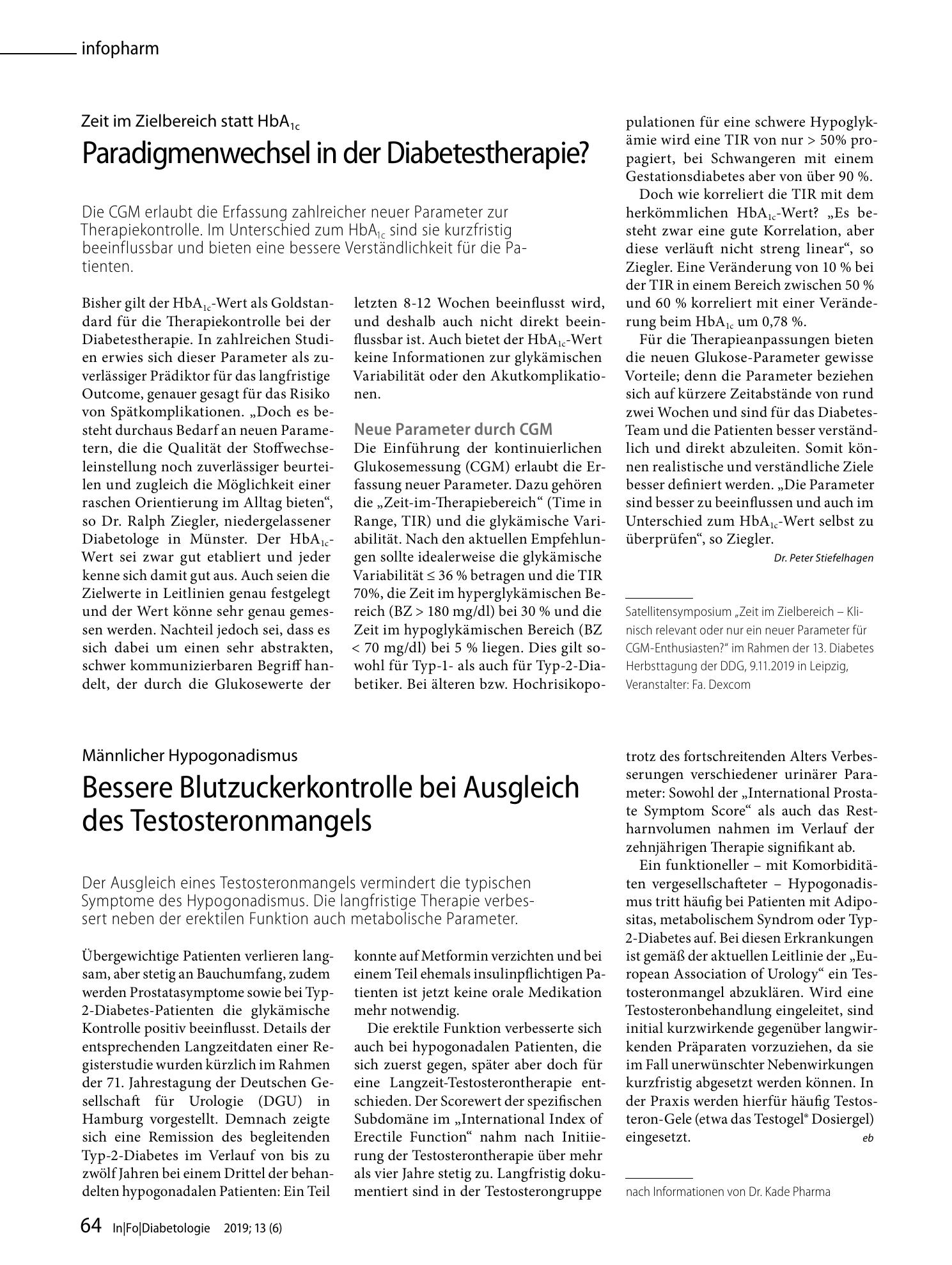 Vorschauseite 1: Paradigmenwechsel in der Diabetestherapie?
