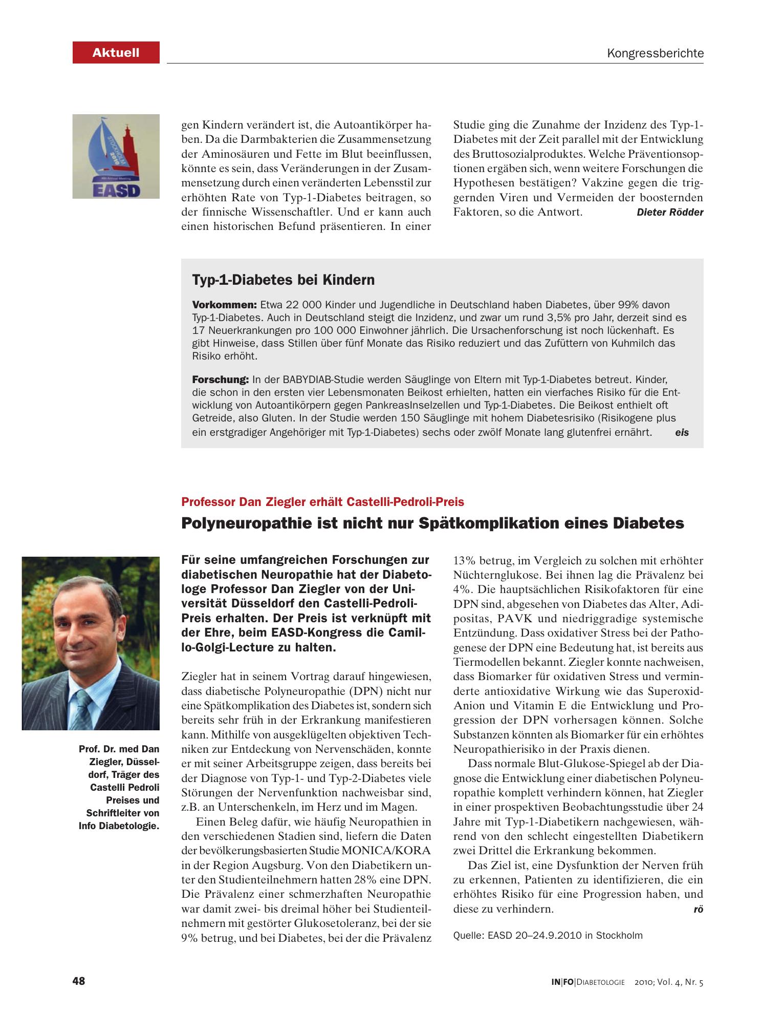 Vorschauseite 1: Polyneuropathie ist nicht nur Spätkomplikation eines Diabetes