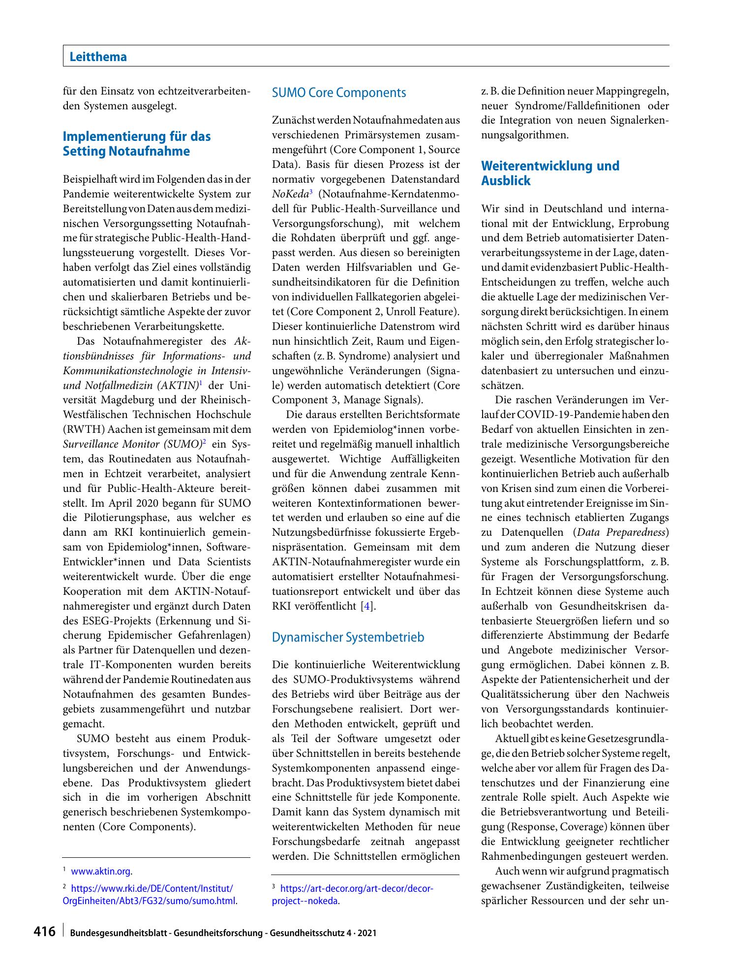 Vorschauseite 5: Gewinnung von Echtzeitdaten aus der medizinischen Versorgung zur Handlungssteuerung in Public Health
