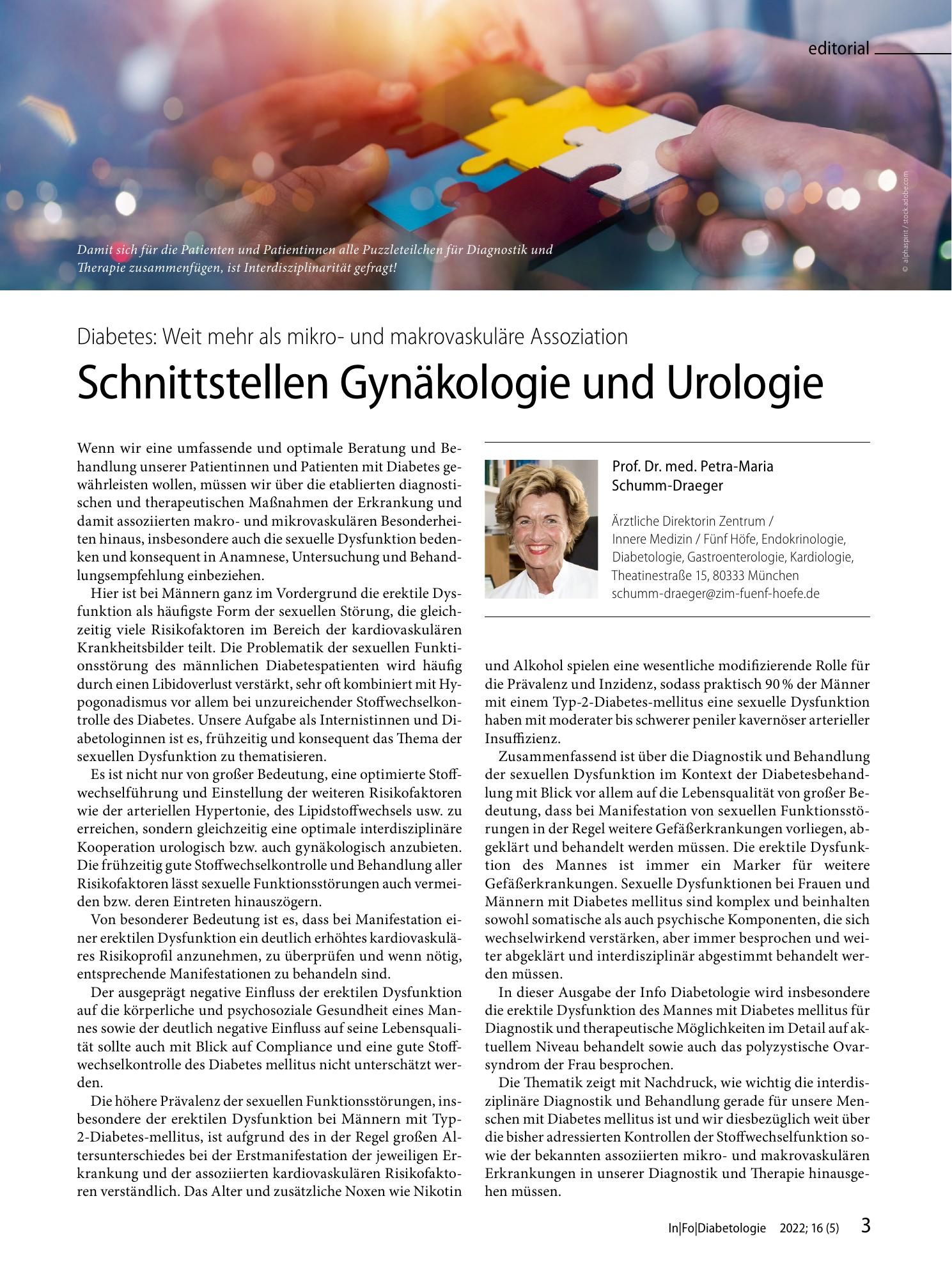 Vorschauseite 1: Schnittstellen Gynäkologie und Urologie