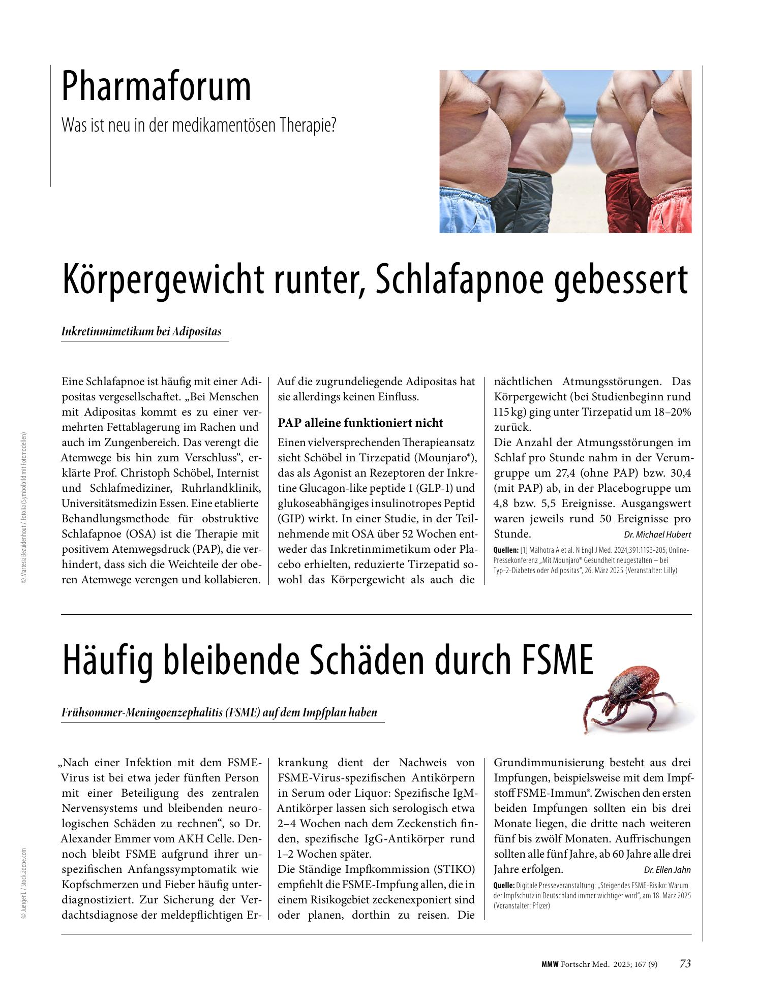 Vorschauseite 1: Körpergewicht runter, Schlafapnoe gebessert