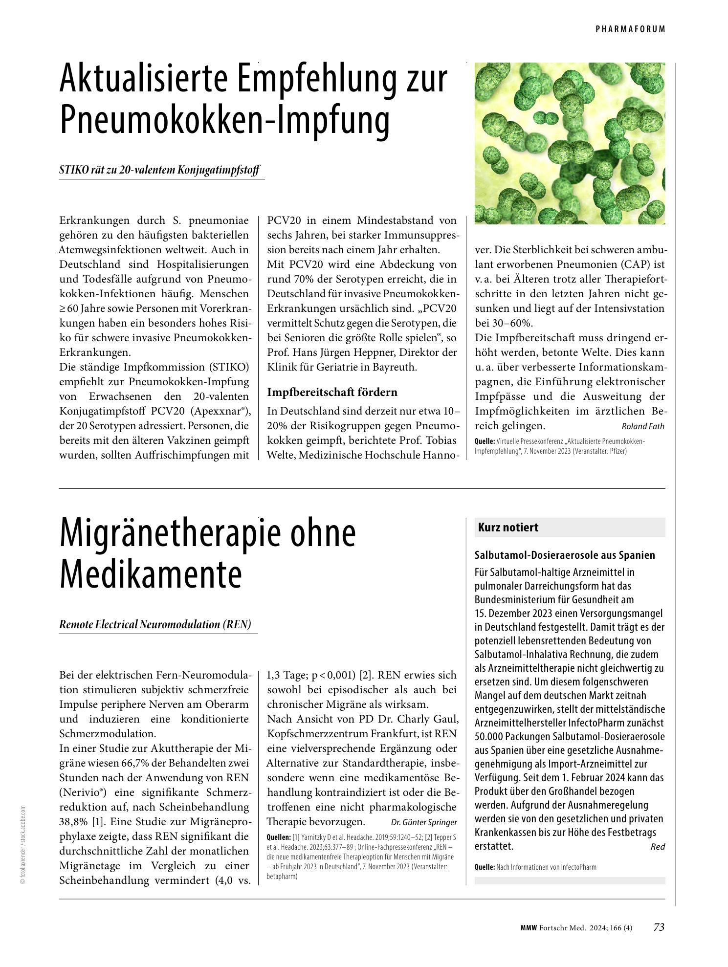 Vorschauseite 1: Migränetherapie ohne Medikamente