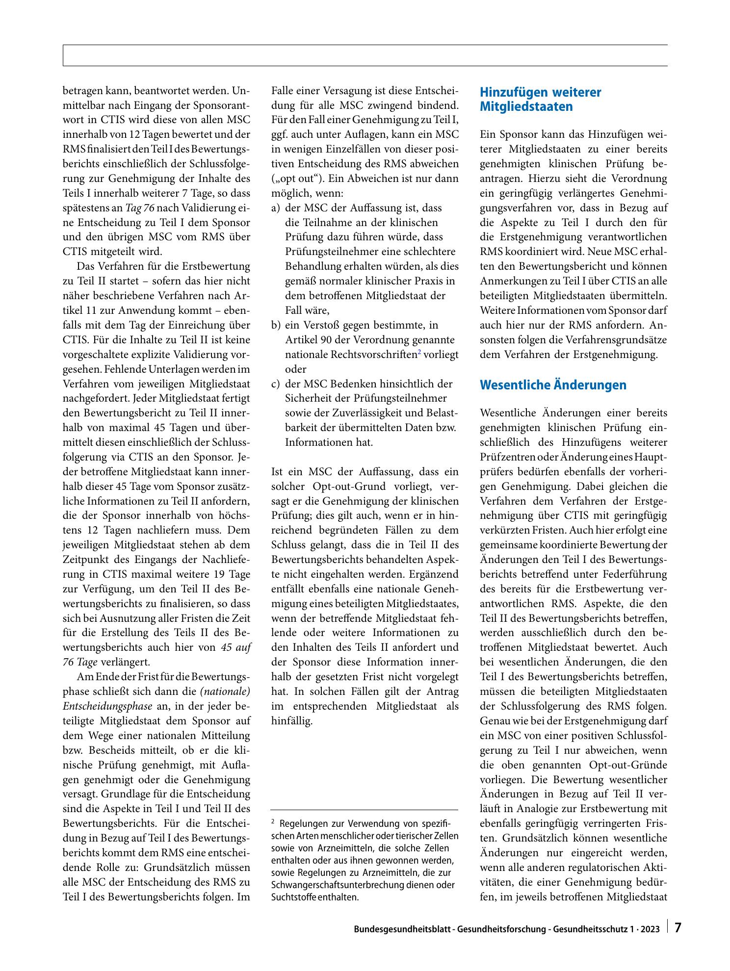 Vorschauseite 5: Grundzüge des neuen Genehmigungsverfahrens für klinische Arzneimittelprüfungen im Rahmen der Verordnung (EU) Nr. 536/2014 und der Zusammenarbeit zwischen den Mitgliedstaaten