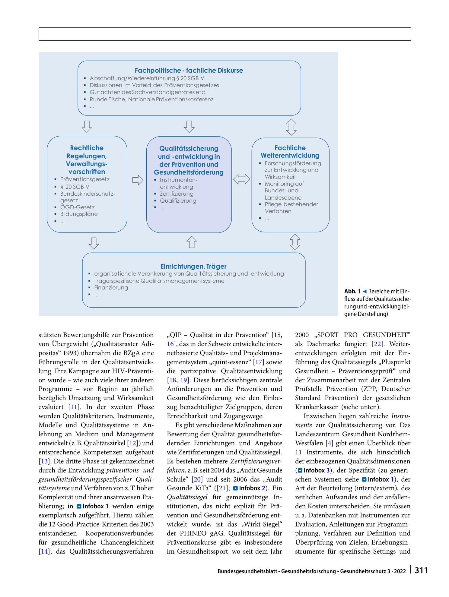 Vorschauseite 2: Qualitätsmanagement und -entwicklung in der Primärprävention und Gesundheitsförderung: Stand, Herausforderungen und Perspektiven