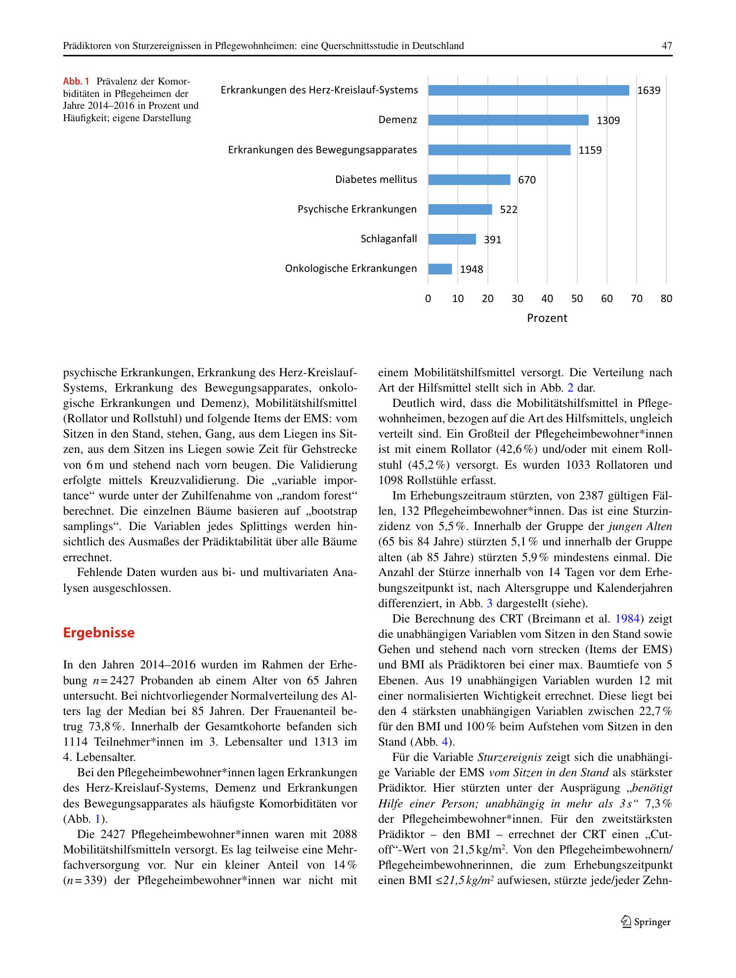 Vorschauseite 4: Prädiktoren von Sturzereignissen in Pflegewohnheimen: eine Querschnittsstudie in Deutschland