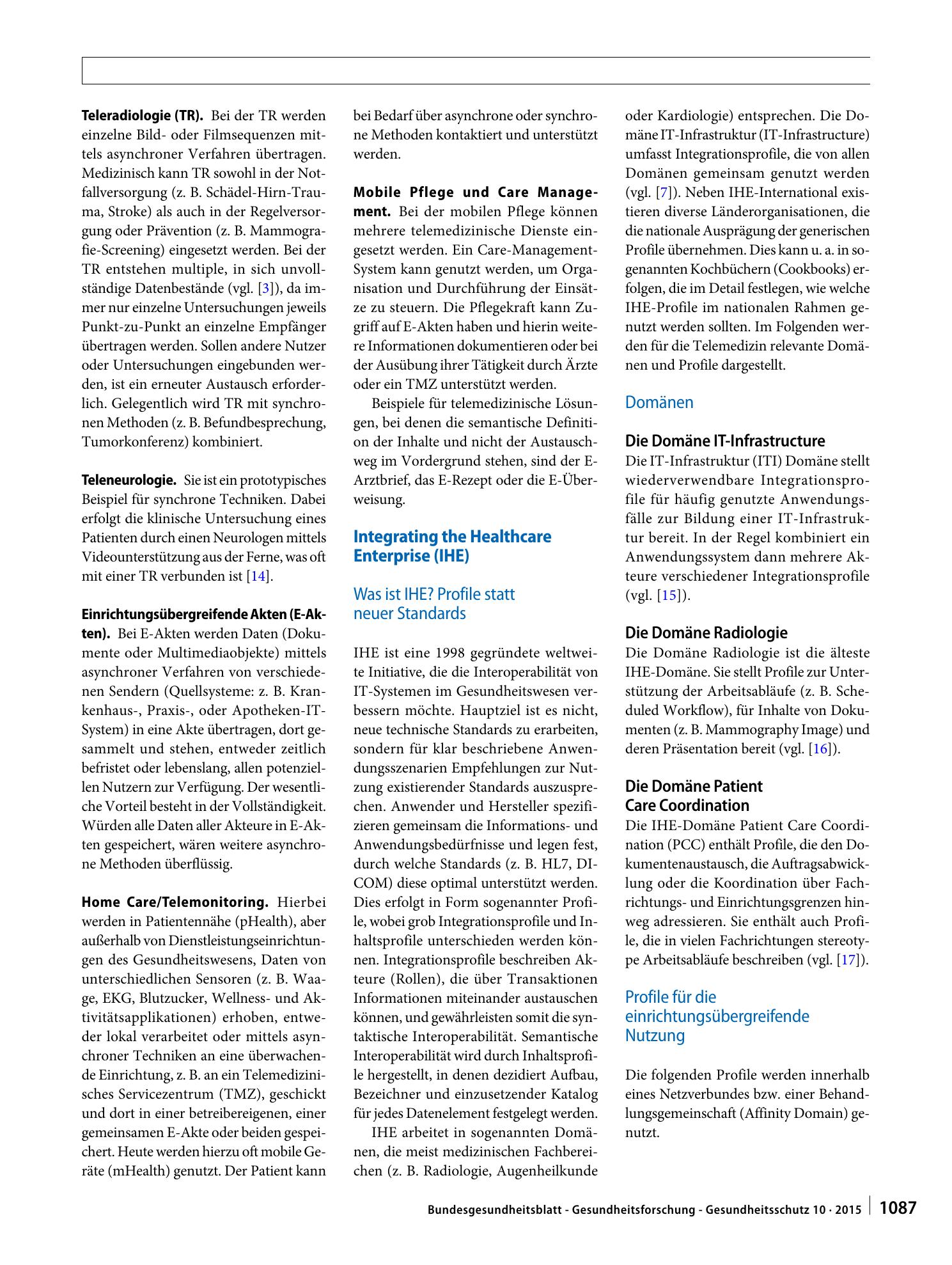 Vorschauseite 2: Die Rolle von Integrating the Healtcare Enterprise (IHE) in der Telemedizin