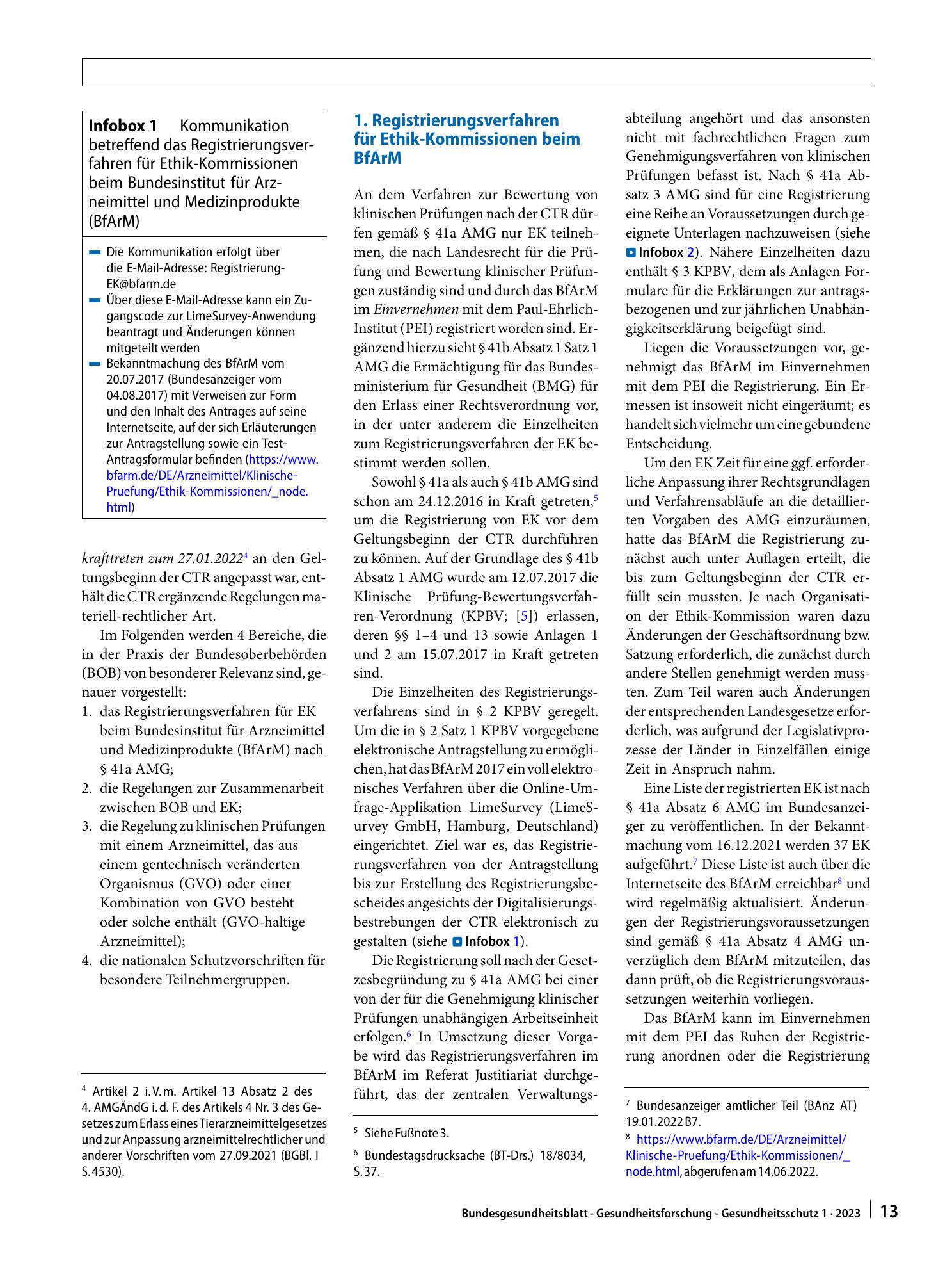 Vorschauseite 2: Die nationale Begleitgesetzgebung zum Genehmigungsverfahren klinischer Prüfungen mit Humanarzneimitteln im Rahmen der Verordnung (EU) Nr. 536/2014