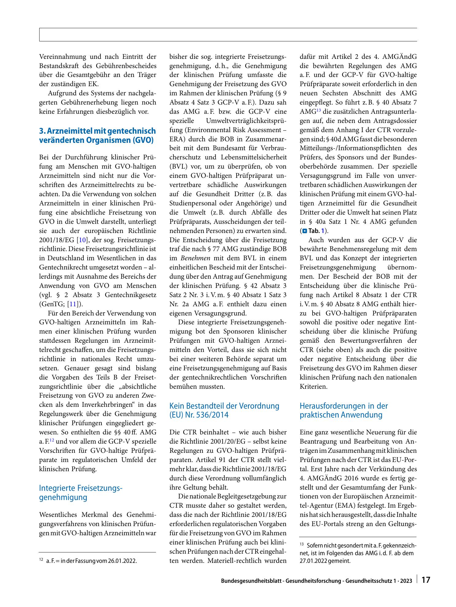 Vorschauseite 6: Die nationale Begleitgesetzgebung zum Genehmigungsverfahren klinischer Prüfungen mit Humanarzneimitteln im Rahmen der Verordnung (EU) Nr. 536/2014