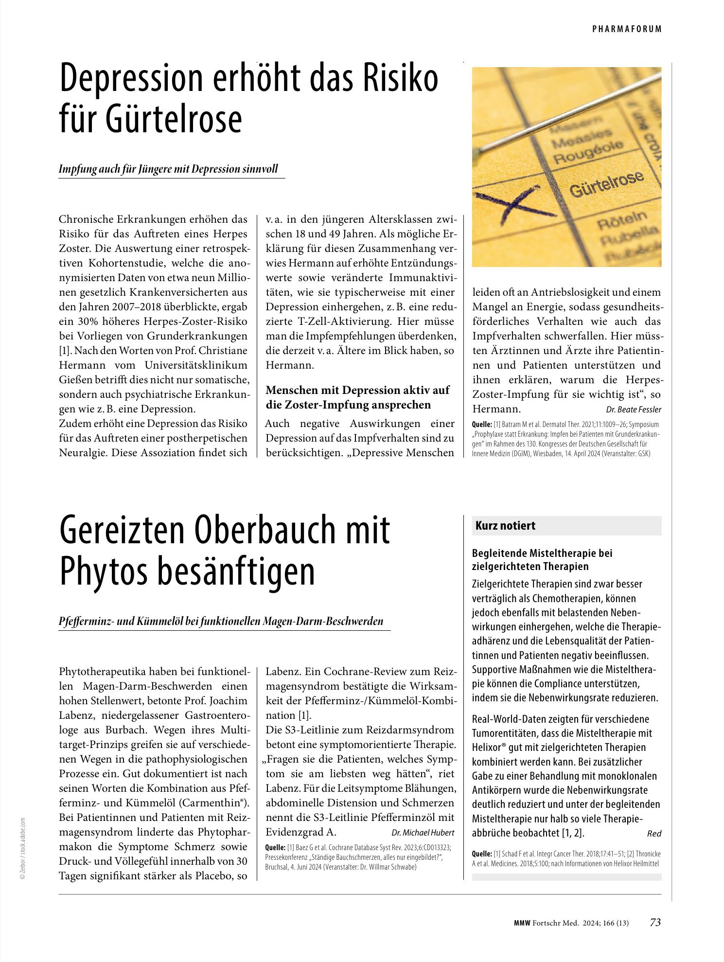 Vorschauseite 1: Begleitende Misteltherapie bei zielgerichteten Therapien