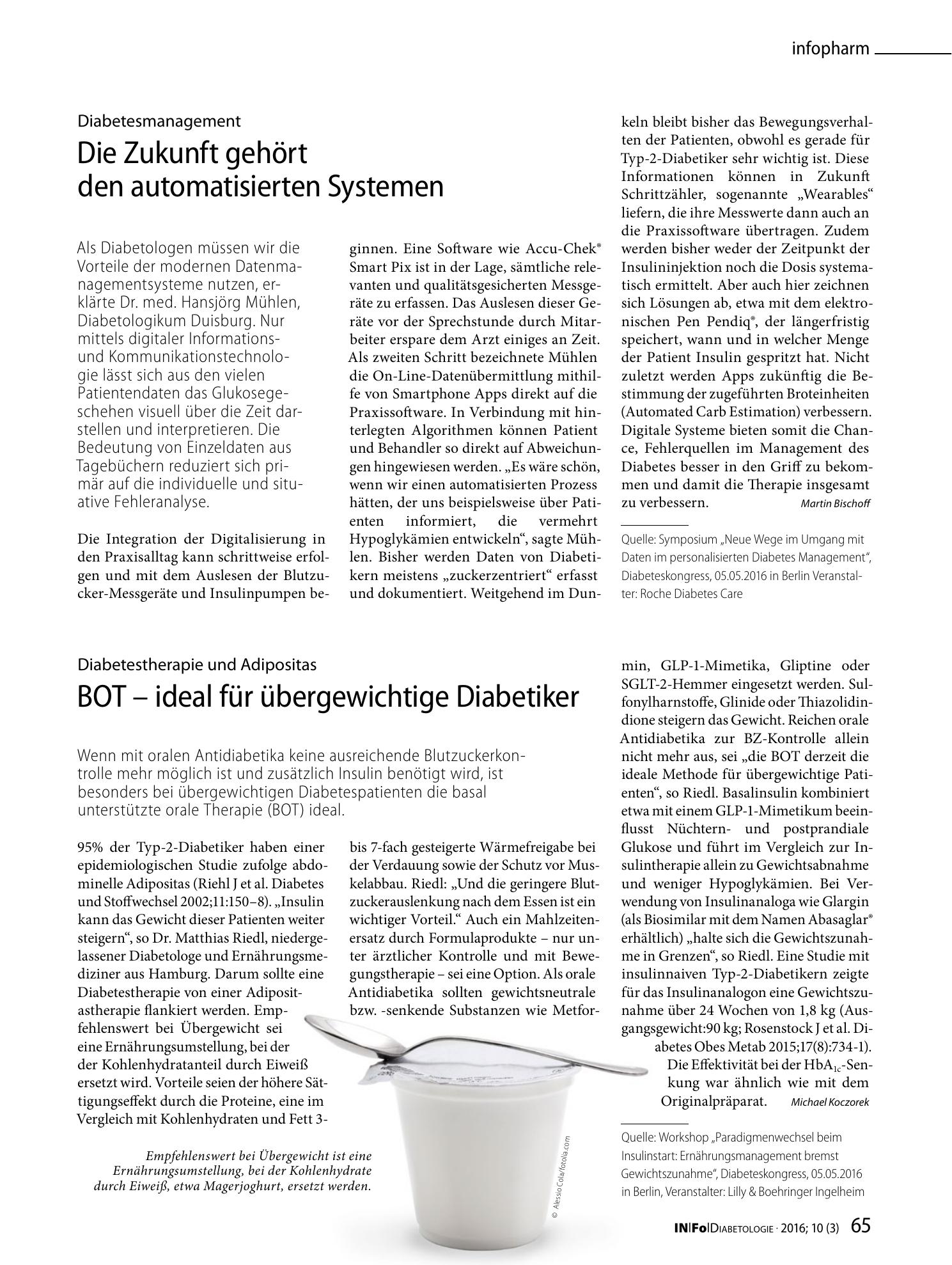 Vorschauseite 1: BOT — ideal für übergewichtige Diabetiker