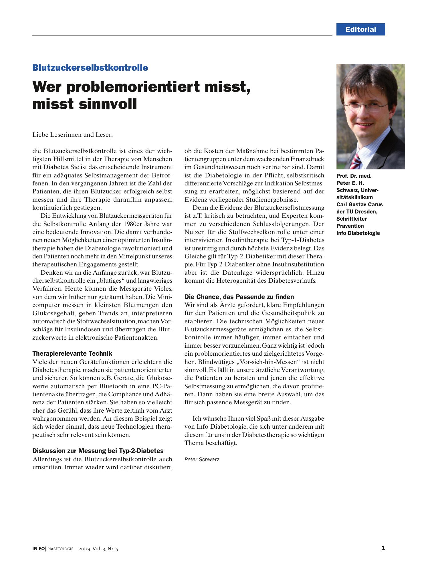 Vorschauseite 1: Wer problemorientiert misst, misst sinnvoll