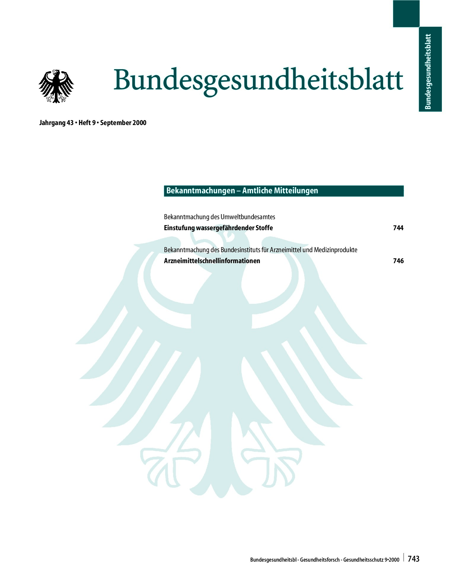 Vorschauseite 1: Bekanntmachungen – Amtliche Mitteilungen