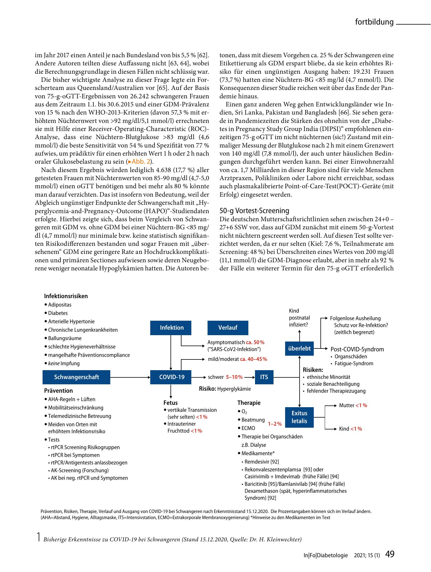 Vorschauseite 6: SARS-CoV-2 bei Schwangeren mit Diabetes aus diabetologischer Perspektive