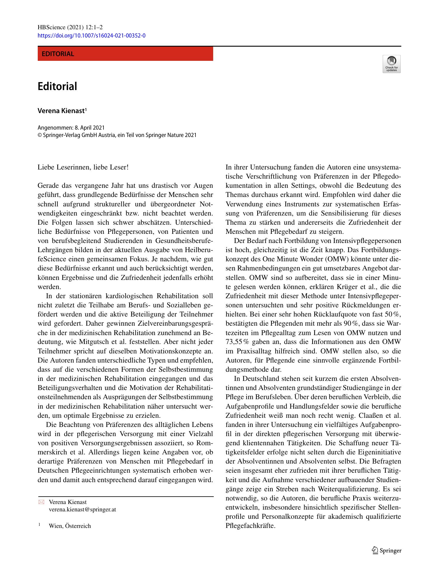 Vorschauseite 1: Editorial