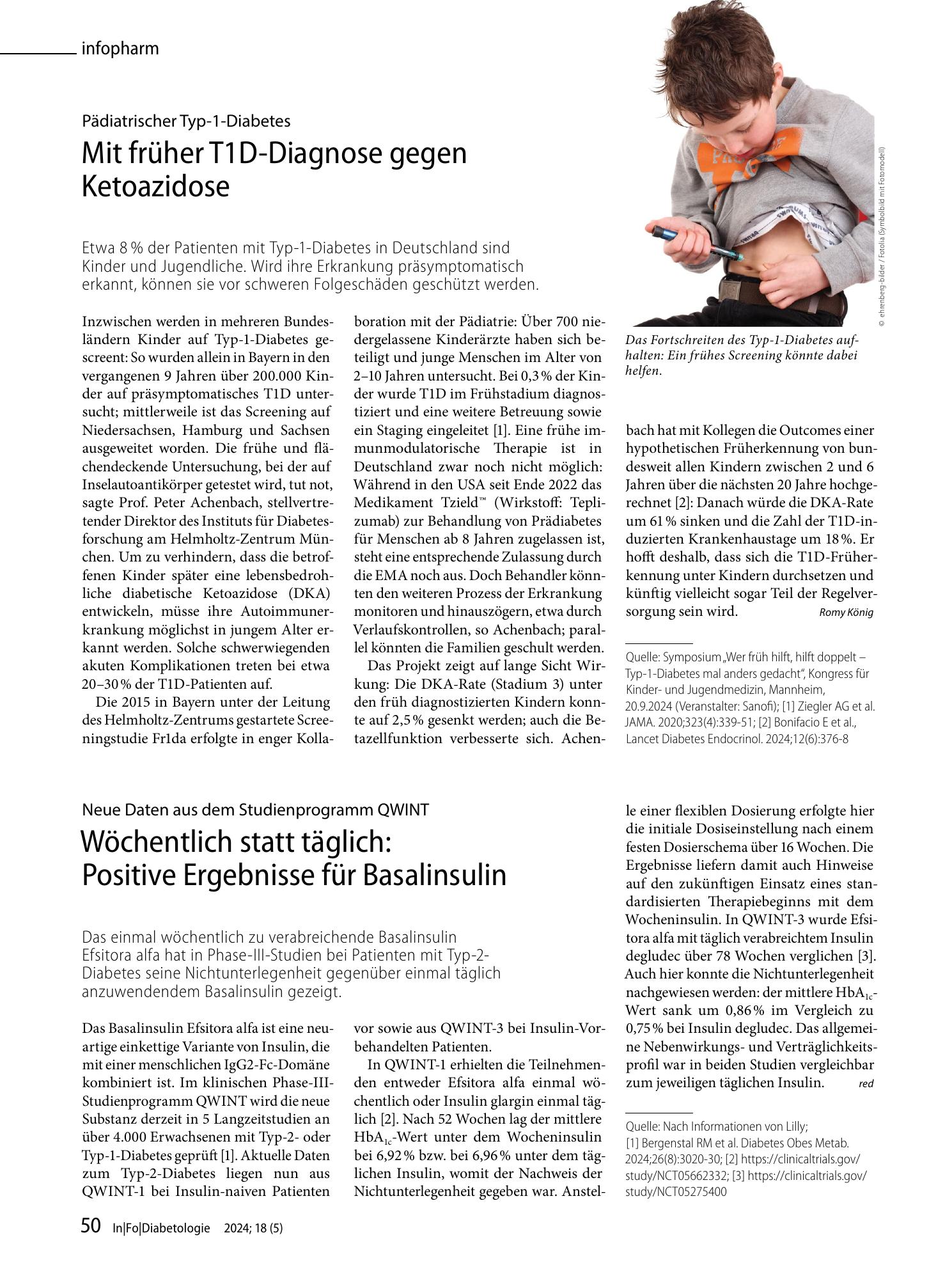 Vorschauseite 1: Mit früher T1D-Diagnose gegen Ketoazidose