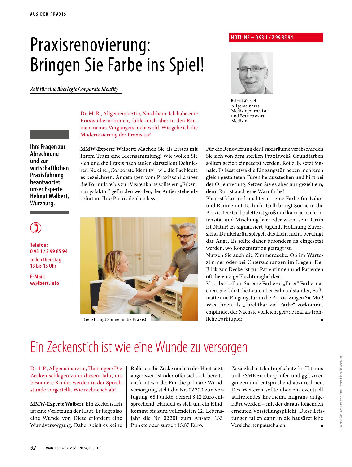 Vorschauseite 1: Praxisrenovierung: Bringen Sie Farbe ins Spiel!