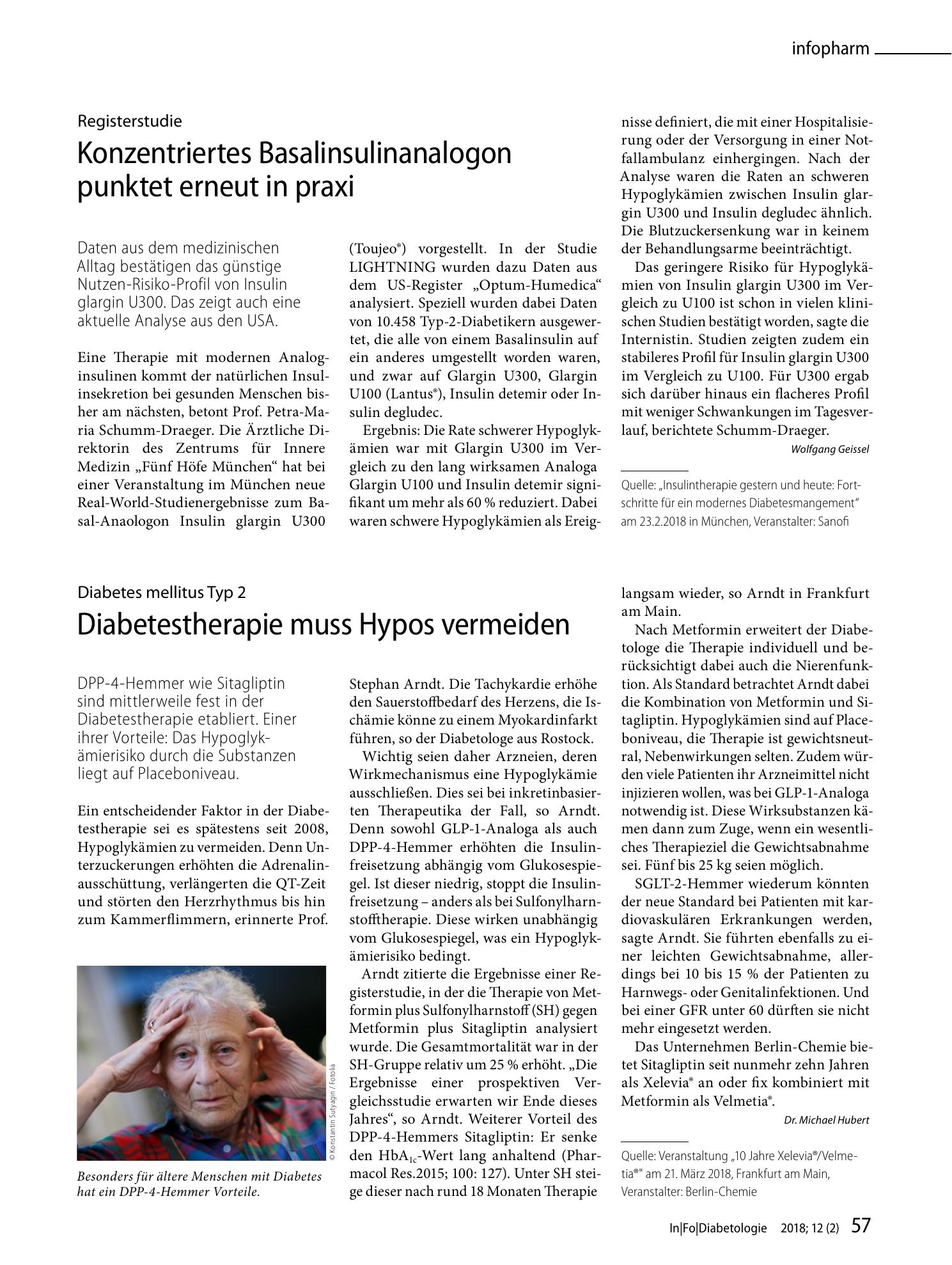 Vorschauseite 1: Diabetestherapie muss Hypos vermeiden
